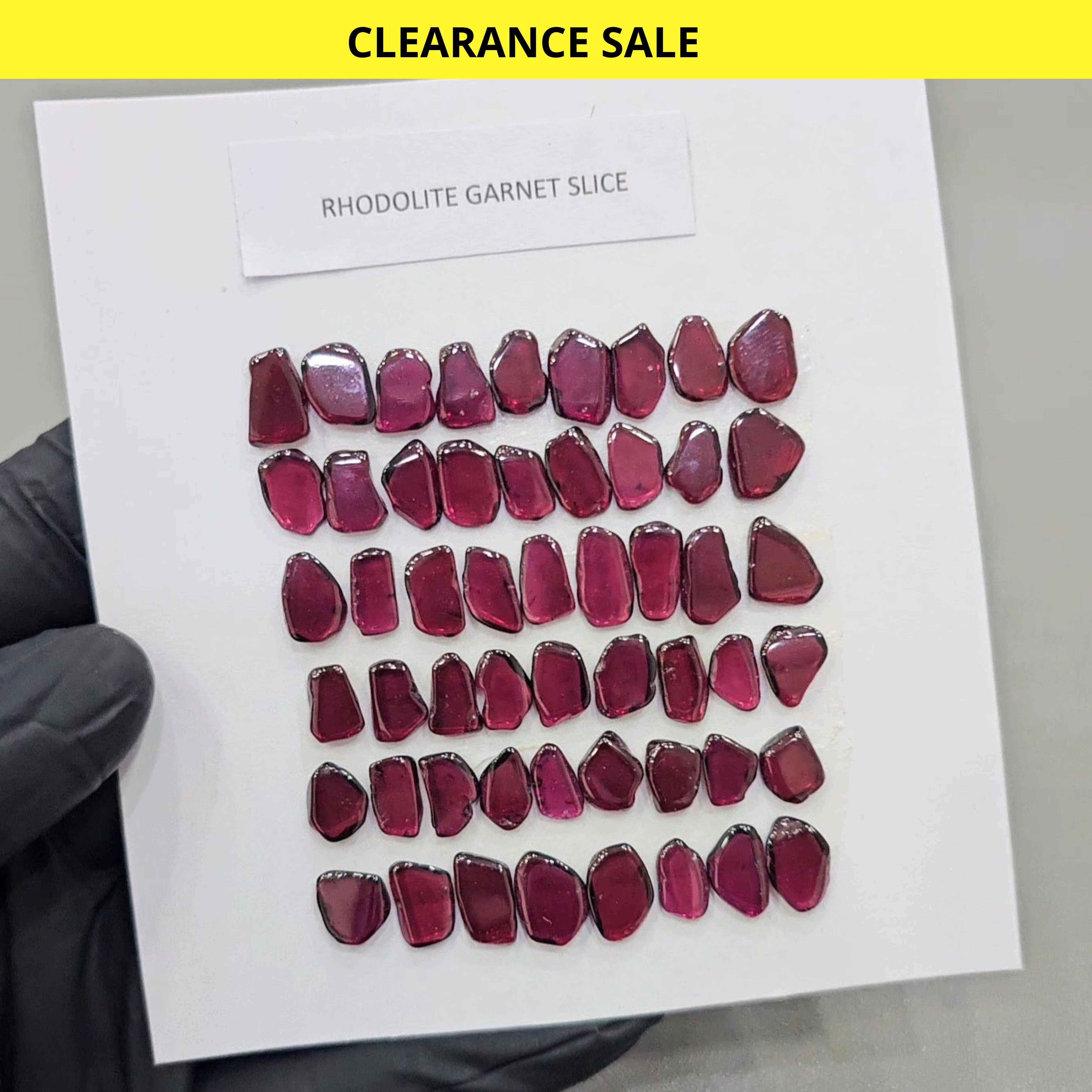 1 Card Of Natural Rhodolite Garnet Slice| Size: 9-15mm - The LabradoriteKing