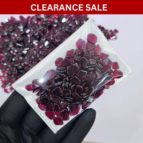 200 Carats Rhodolite Garnet Flat Slices – Natural & Stunning - The LabradoriteKing