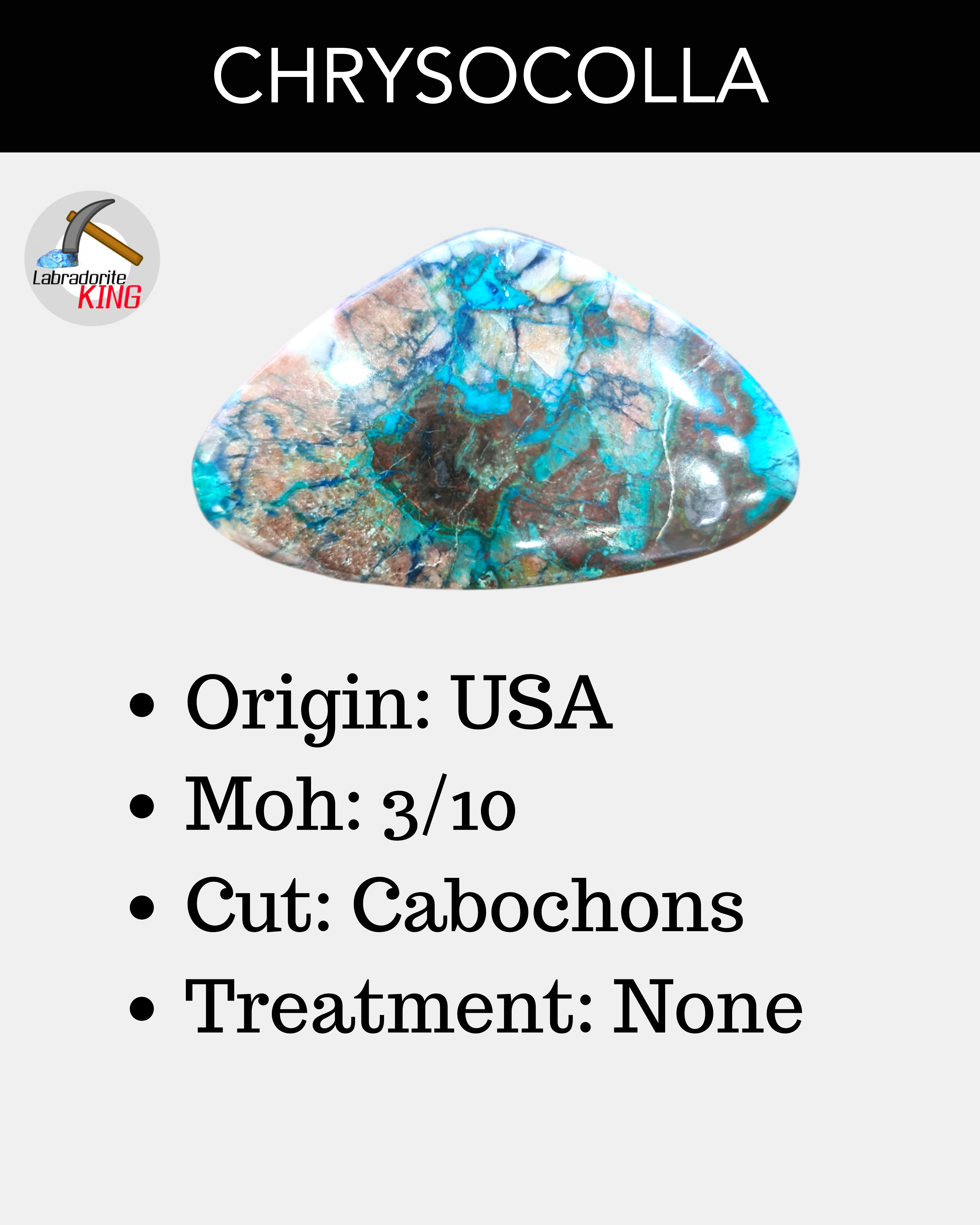 500g / 1kg Chrysocolla Cabochons | 120-140Pcs | 18mm to 50mm - The LabradoriteKing