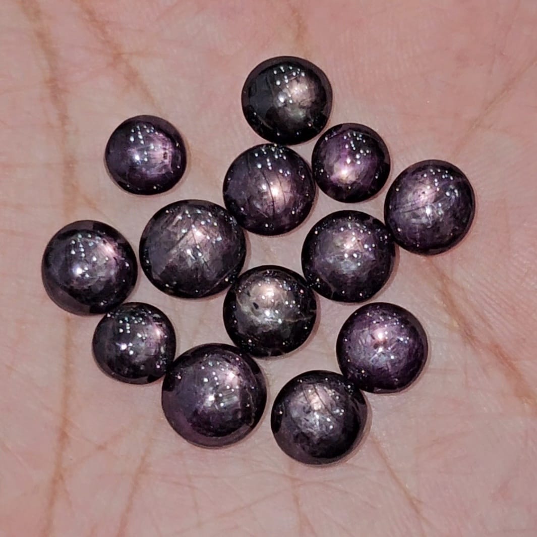 1 Pcs of Natural Star Ruby Cabochons | 6 Rayed Star - The LabradoriteKing