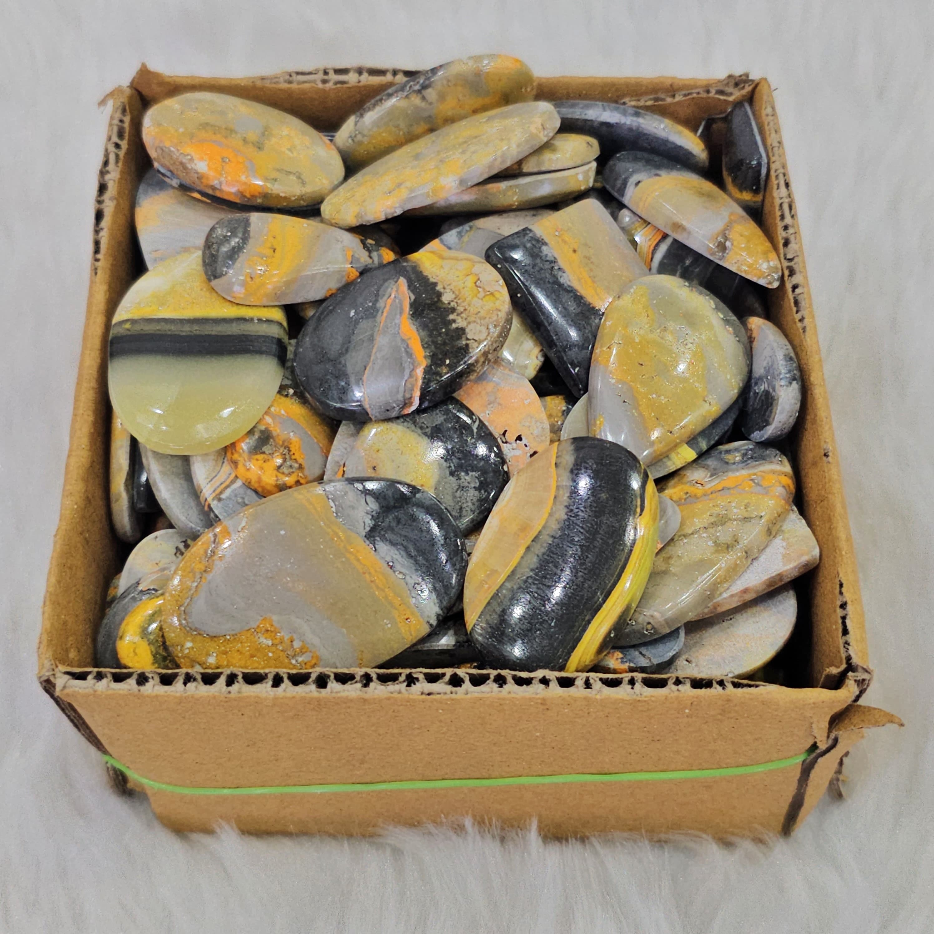 500 Gram/ 1Kg of Lava Bumblebee Jasper | 1 Inches to 3 Inches| 90-110 Pcs approx - The LabradoriteKing