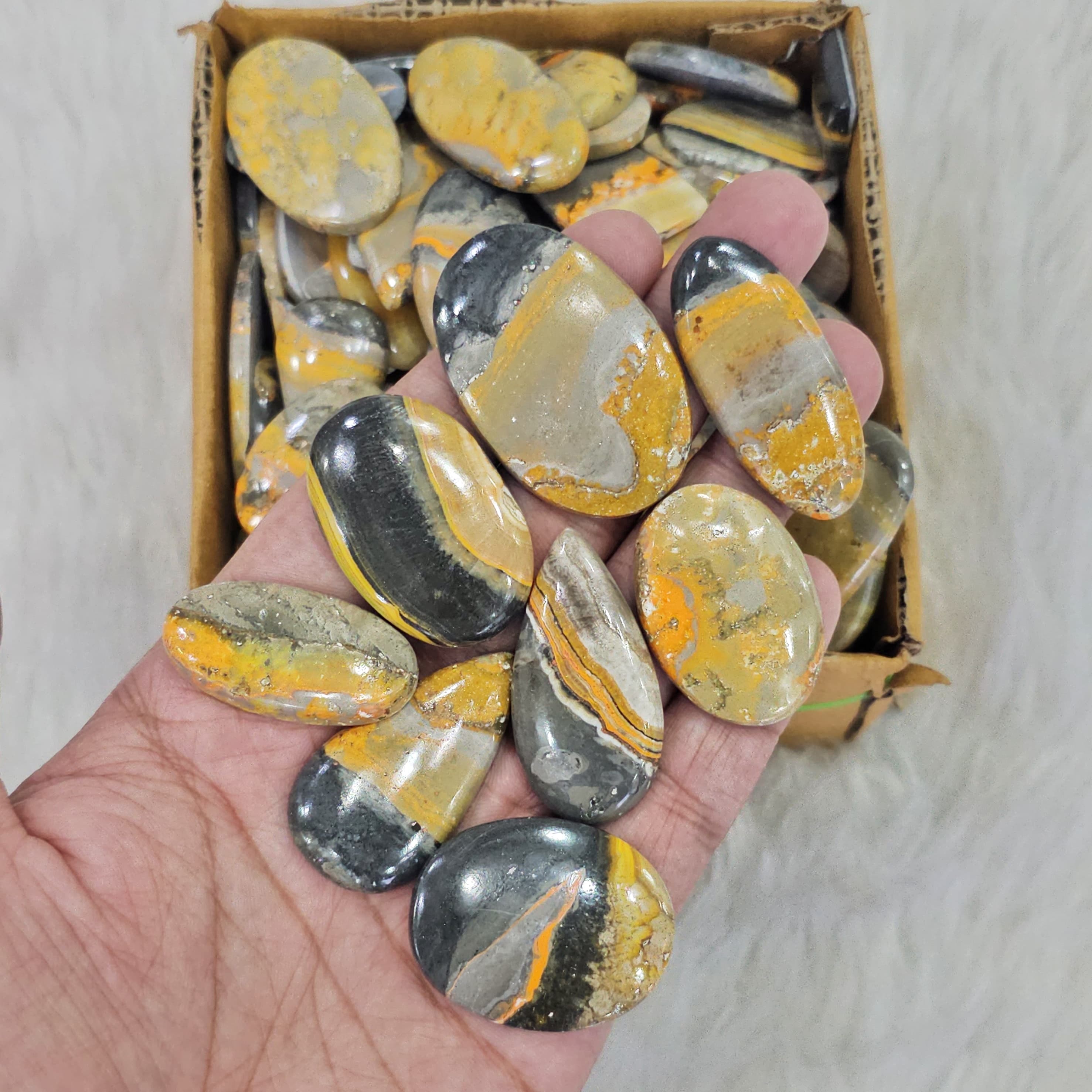 500 Gram/ 1Kg of Lava Bumblebee Jasper | 1 Inches to 3 Inches| 90-110 Pcs approx - The LabradoriteKing