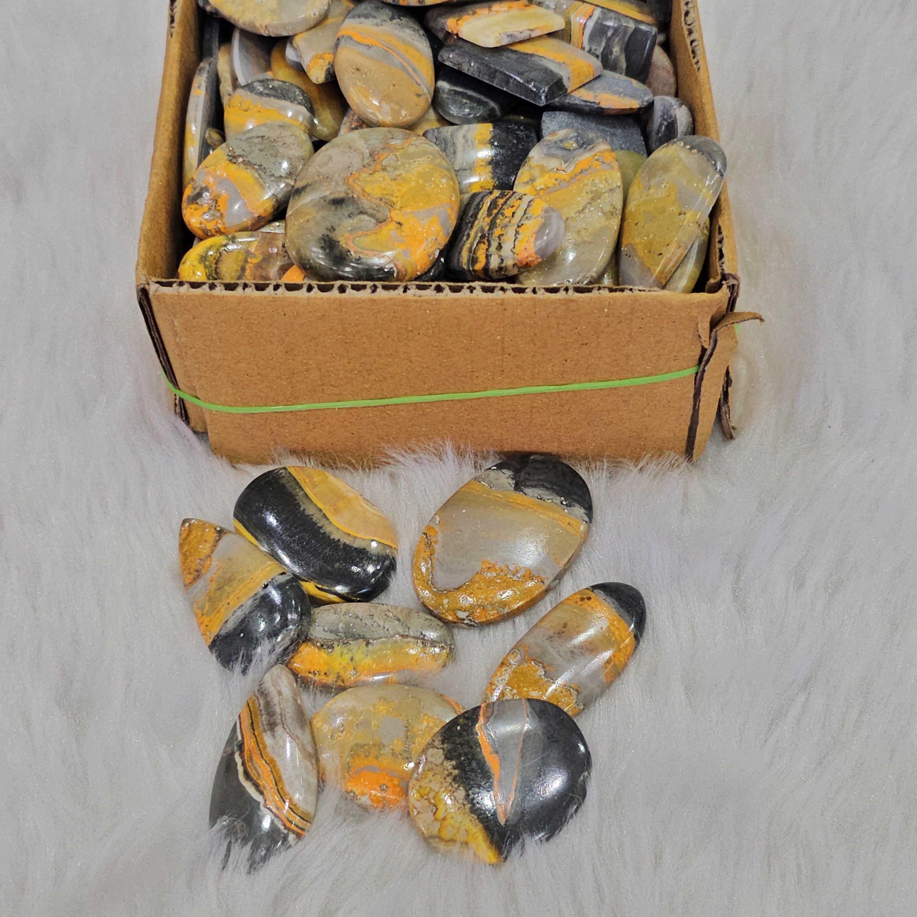 500 Gram/ 1Kg of Lava Bumblebee Jasper | 1 Inches to 3 Inches| 90-110 Pcs approx - The LabradoriteKing