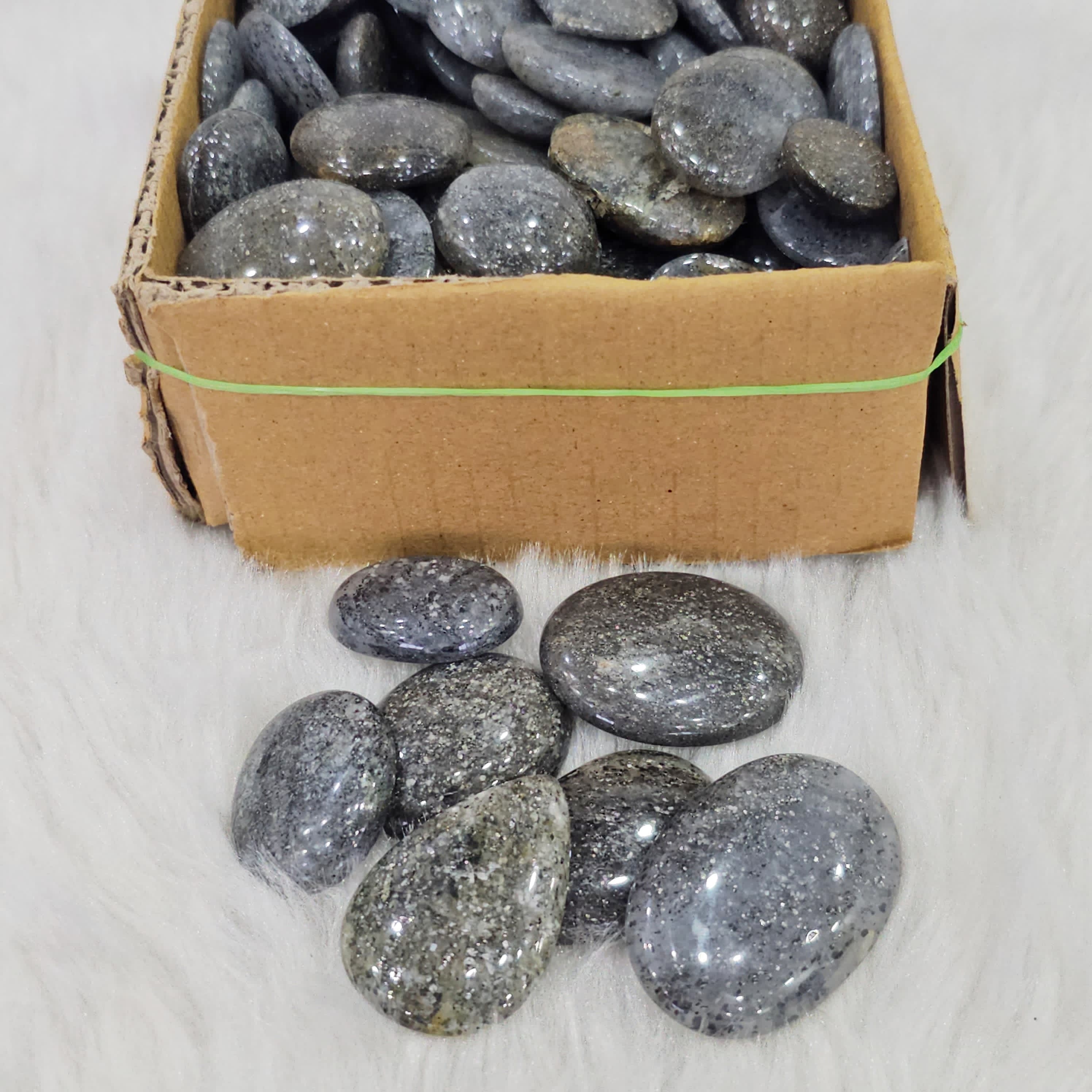 500 Gram Natural Black Sunstone Cabochon Lot - Untreated and Authentic | 1 Inches to 2.5 Inches| 40-50 Pcs approx - The LabradoriteKing