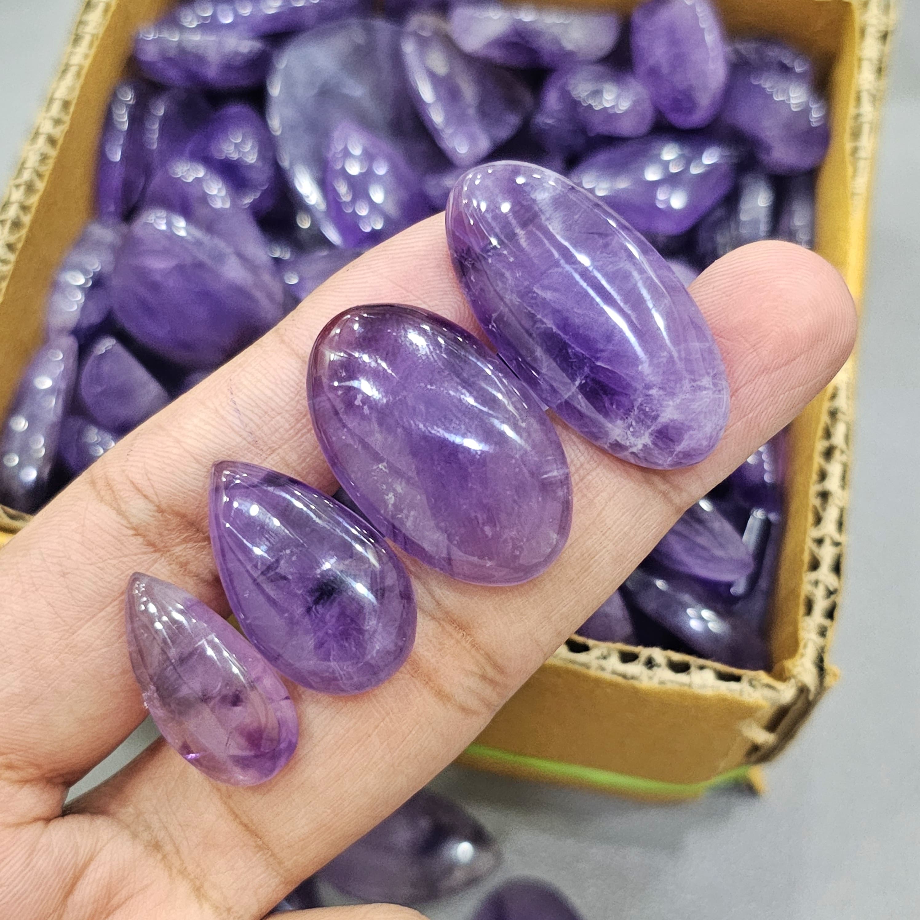 500 Gram box Amethyst Trapiche and Lace | 1"-2" Inches Approx 30-40 pcs - The LabradoriteKing