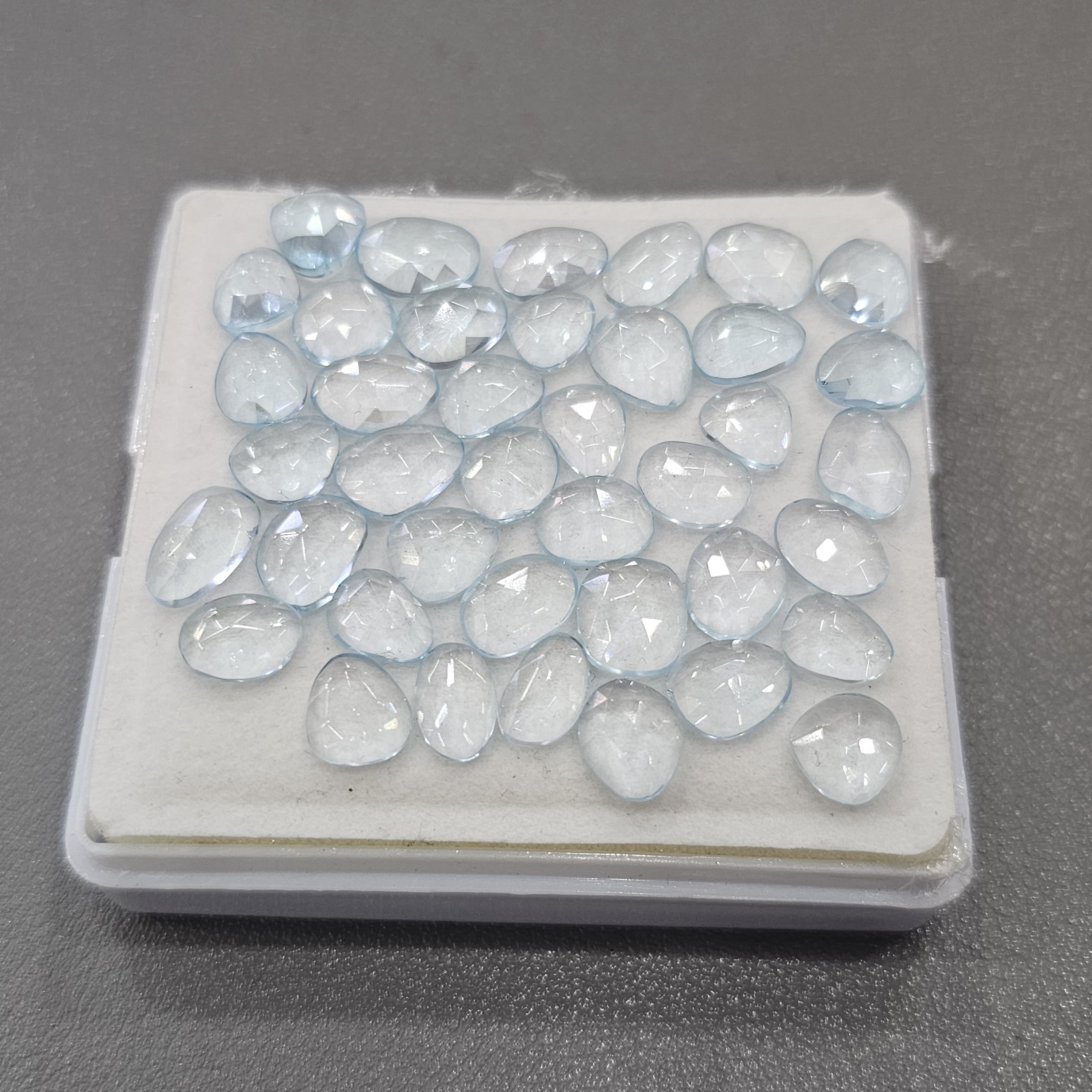 40 Pcs Of Mix Natural Blue Topaz Rosecut | Shape: fancy| Size: 7-10mm - The LabradoriteKing