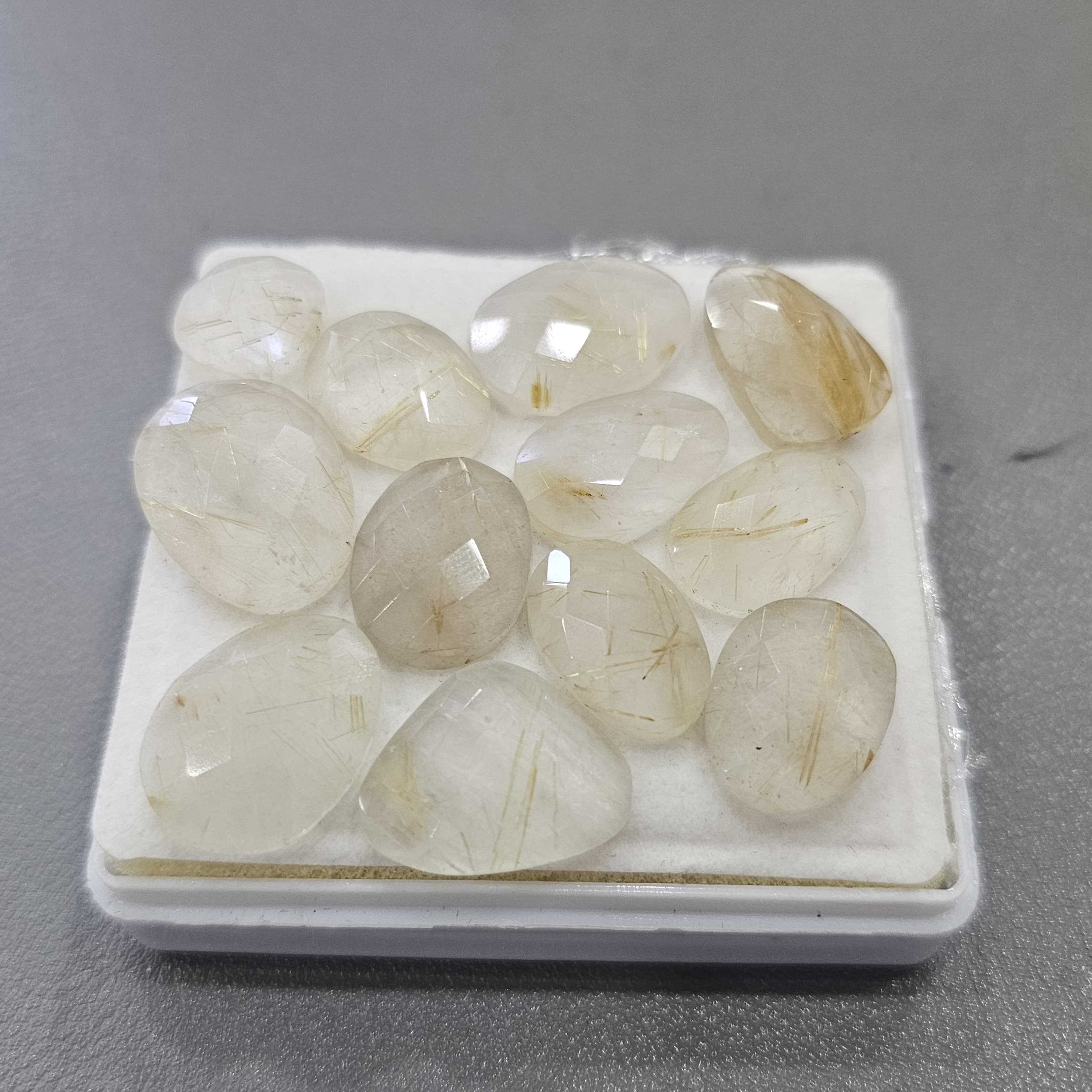 12 Pcs Of Mix Natural Golden Rutile Quartz Rosecut | Shape: fancy | Size: 12-20mm - The LabradoriteKing