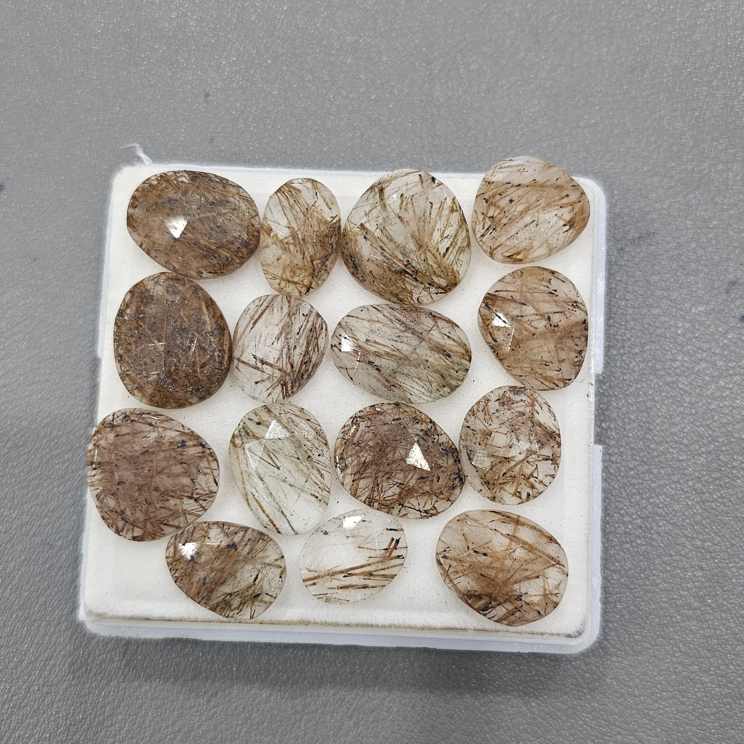 15 Pcs Of Mix Natural Copper Rutile Rosecut | Shape: fancy| Size: 13-16mm - The LabradoriteKing