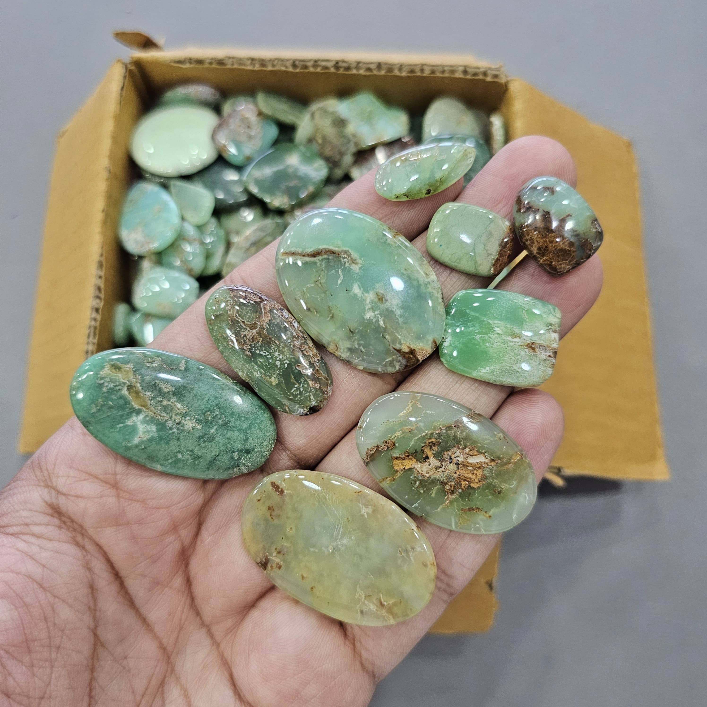250Grams/500 Grams Natural Chrysoprase | 15-40mm | 130-150 Pcs - The LabradoriteKing