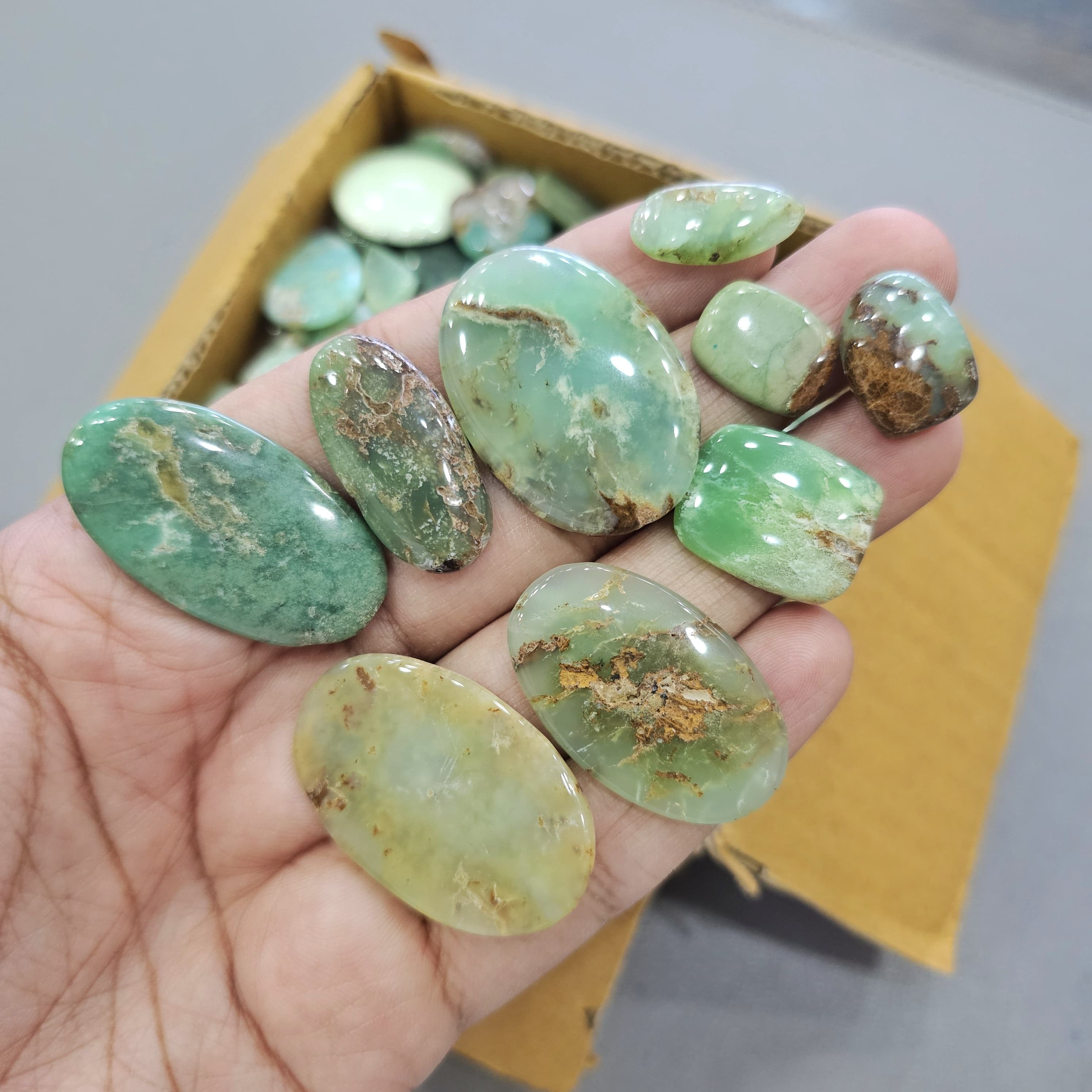 250Grams/500 Grams Natural Chrysoprase | 15-40mm | 130-150 Pcs - The LabradoriteKing