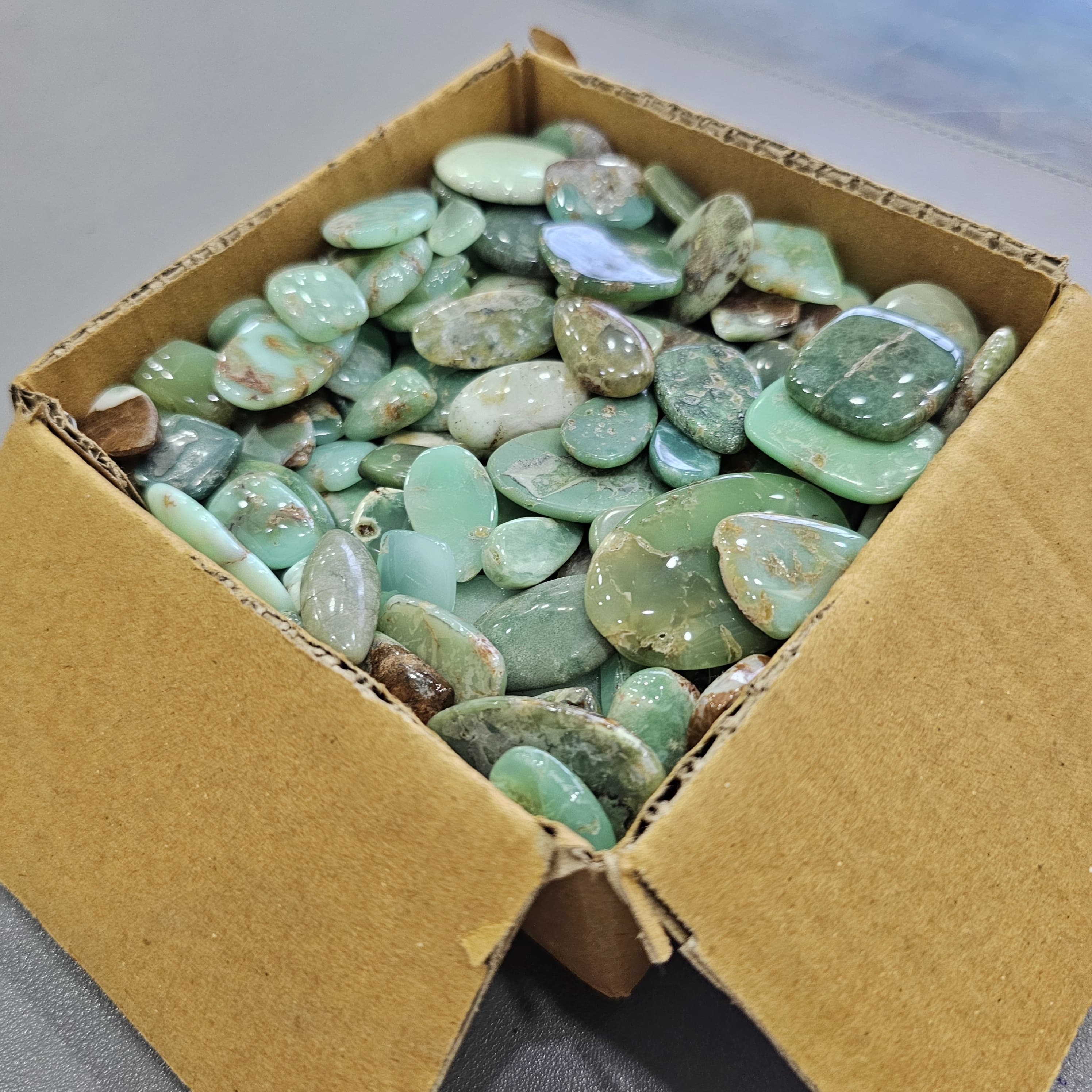250Grams/500 Grams Natural Chrysoprase | 15-40mm | 130-150 Pcs - The LabradoriteKing