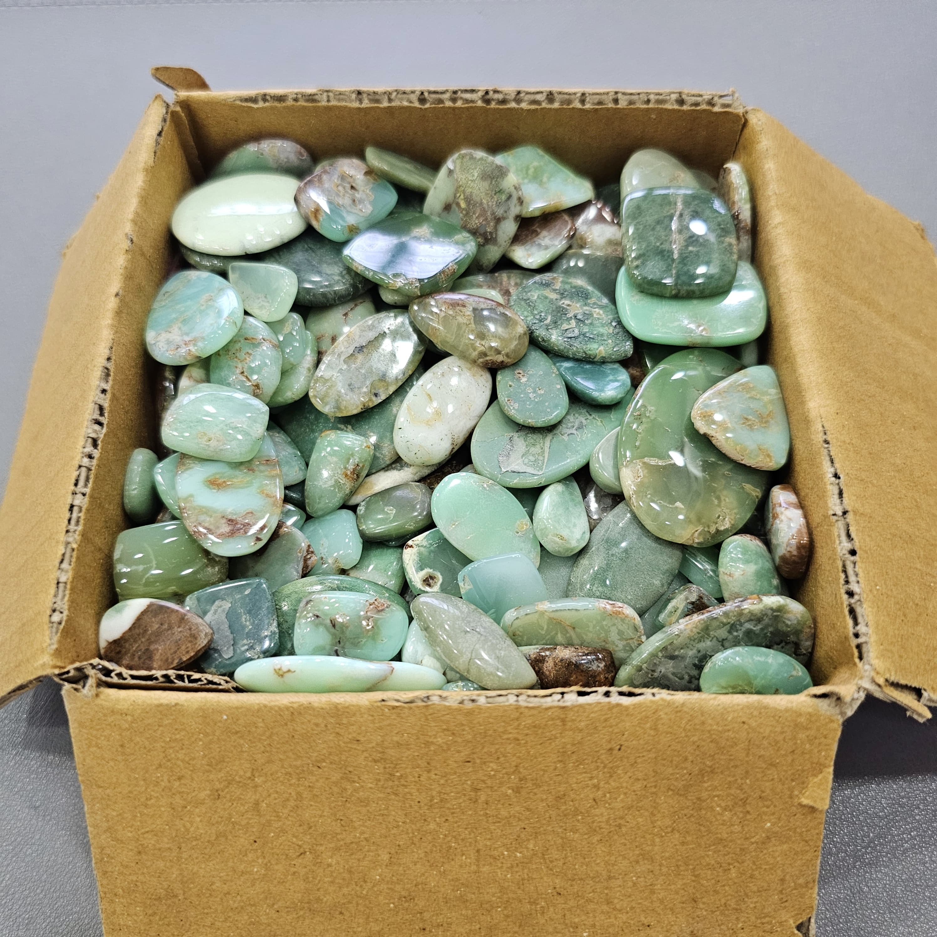250Grams/500 Grams Natural Chrysoprase | 15-40mm | 130-150 Pcs - The LabradoriteKing