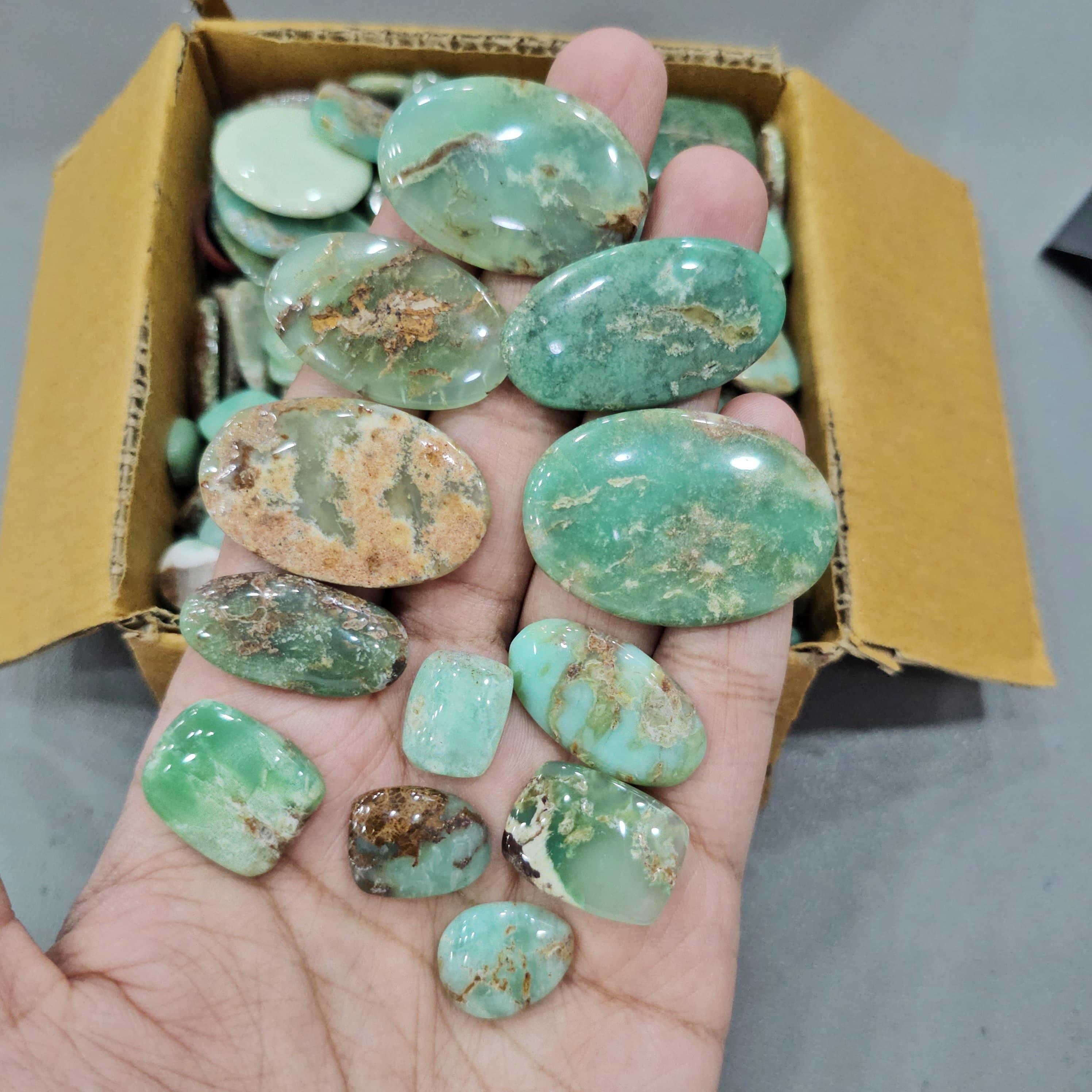 250Grams/500 Grams Natural Chrysoprase | 15-40mm | 130-150 Pcs - The LabradoriteKing