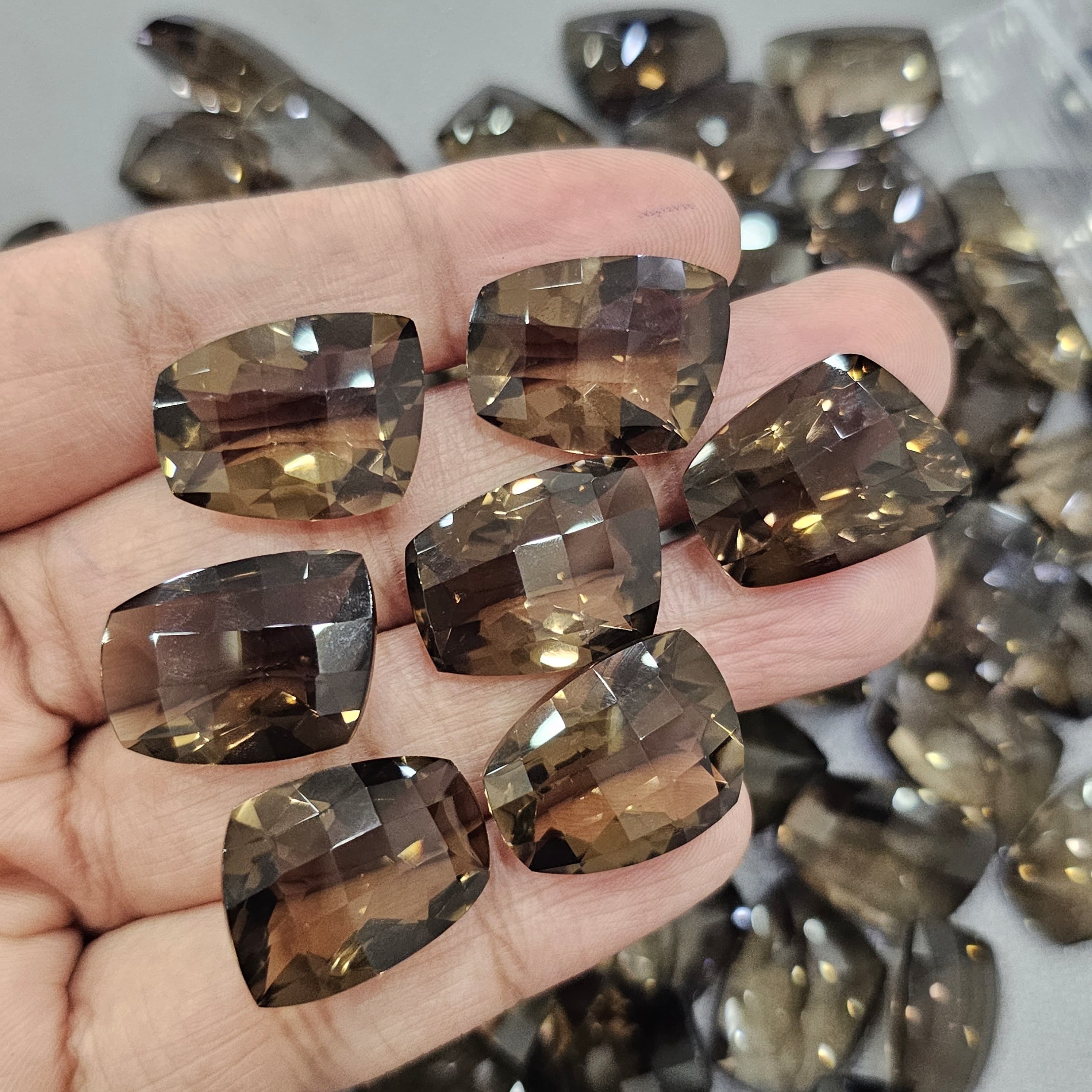 5 Pcs of Smoky Quartz Pixel Cut from Brazil | 20-22mm - The LabradoriteKing