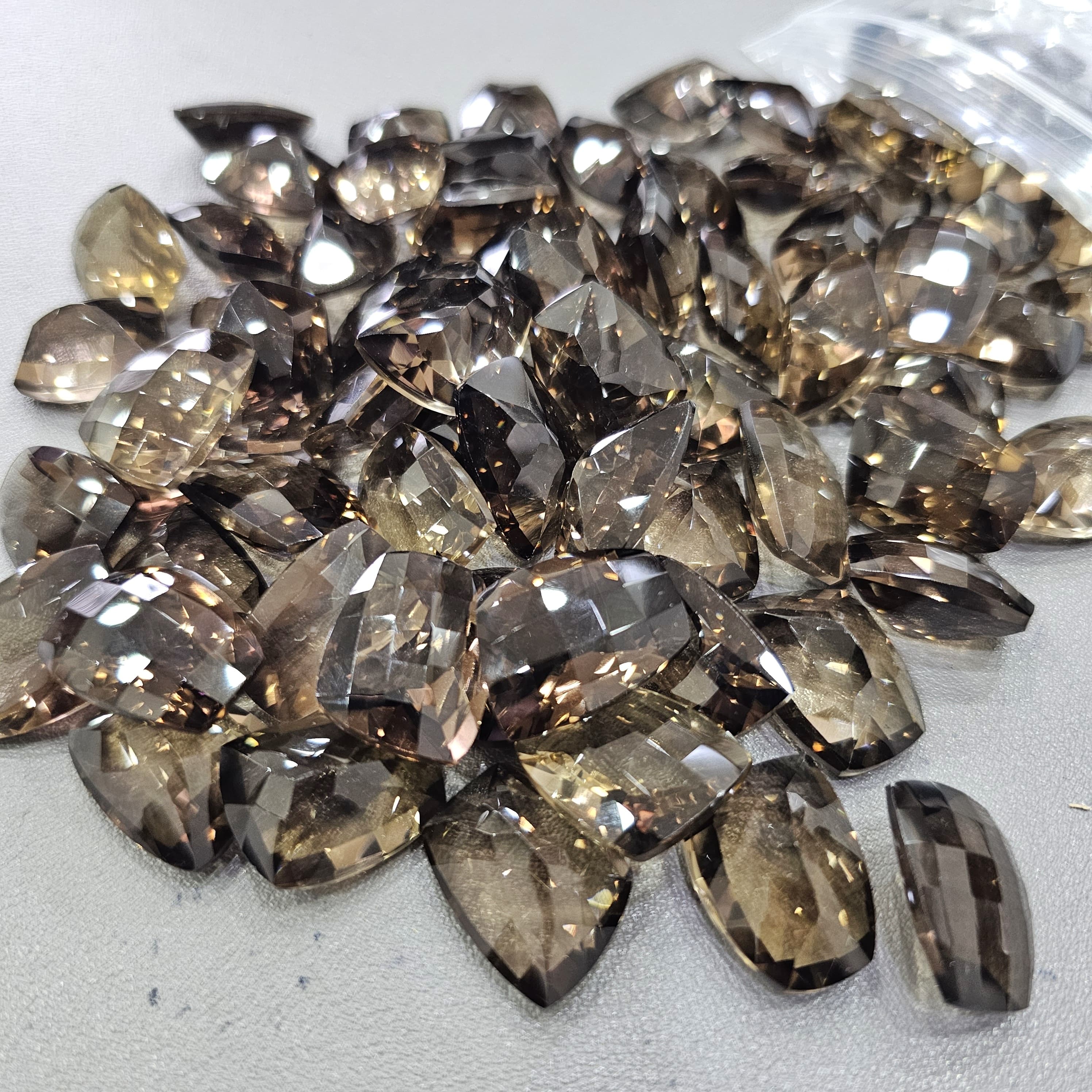 5 Pcs of Smoky Quartz Pixel Cut from Brazil | 20-22mm - The LabradoriteKing