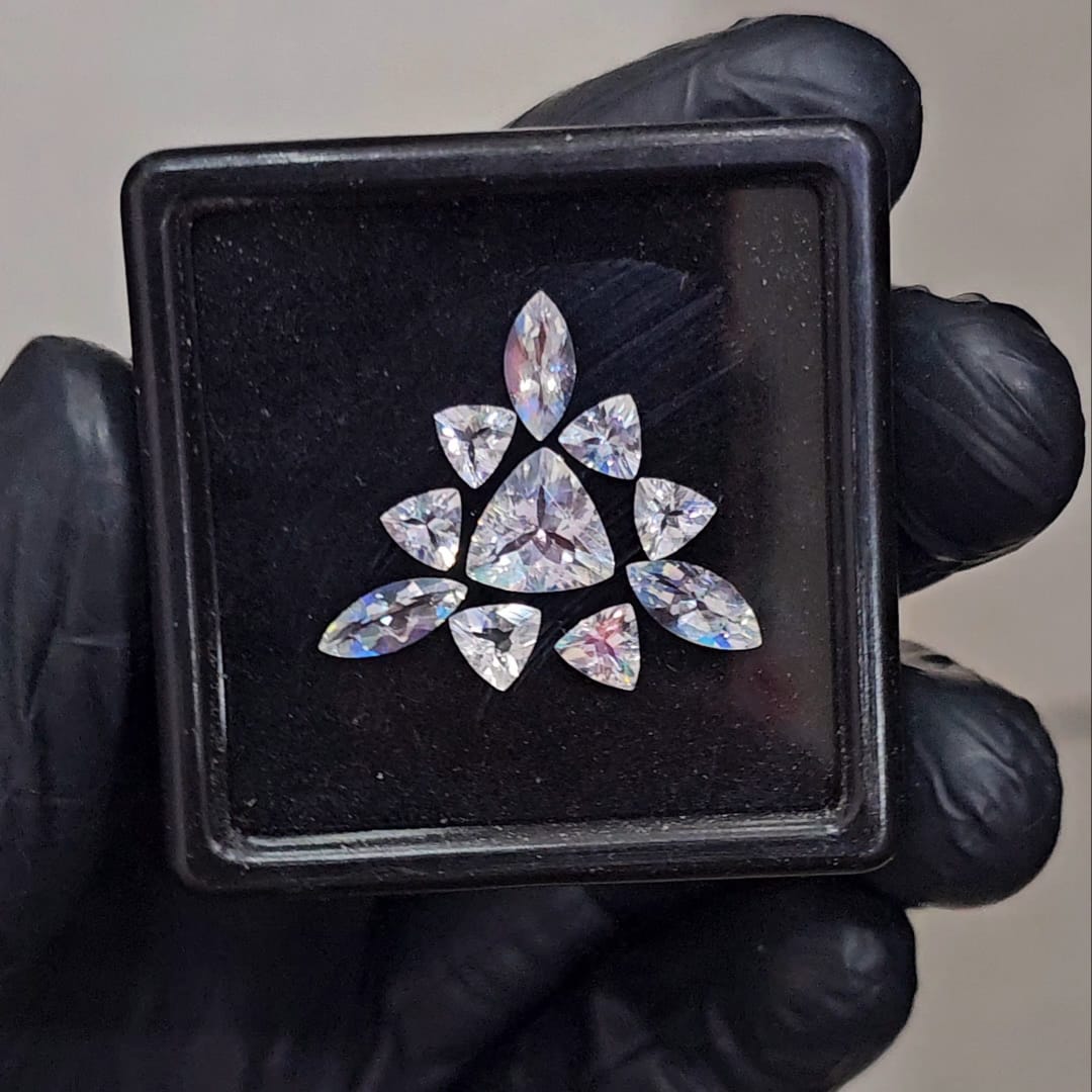 10 Pcs Natural Madagascar Moonstones Faceted | Shape: Mix | Size: 4-8mm | Top quality - The LabradoriteKing