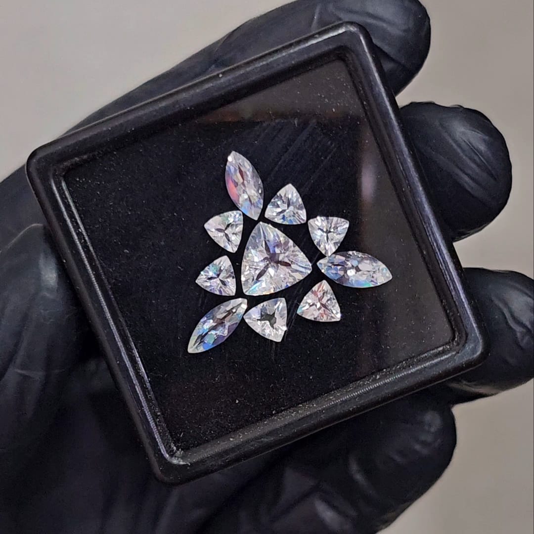 10 Pcs Natural Madagascar Moonstones Faceted | Shape: Mix | Size: 4-8mm | Top quality - The LabradoriteKing