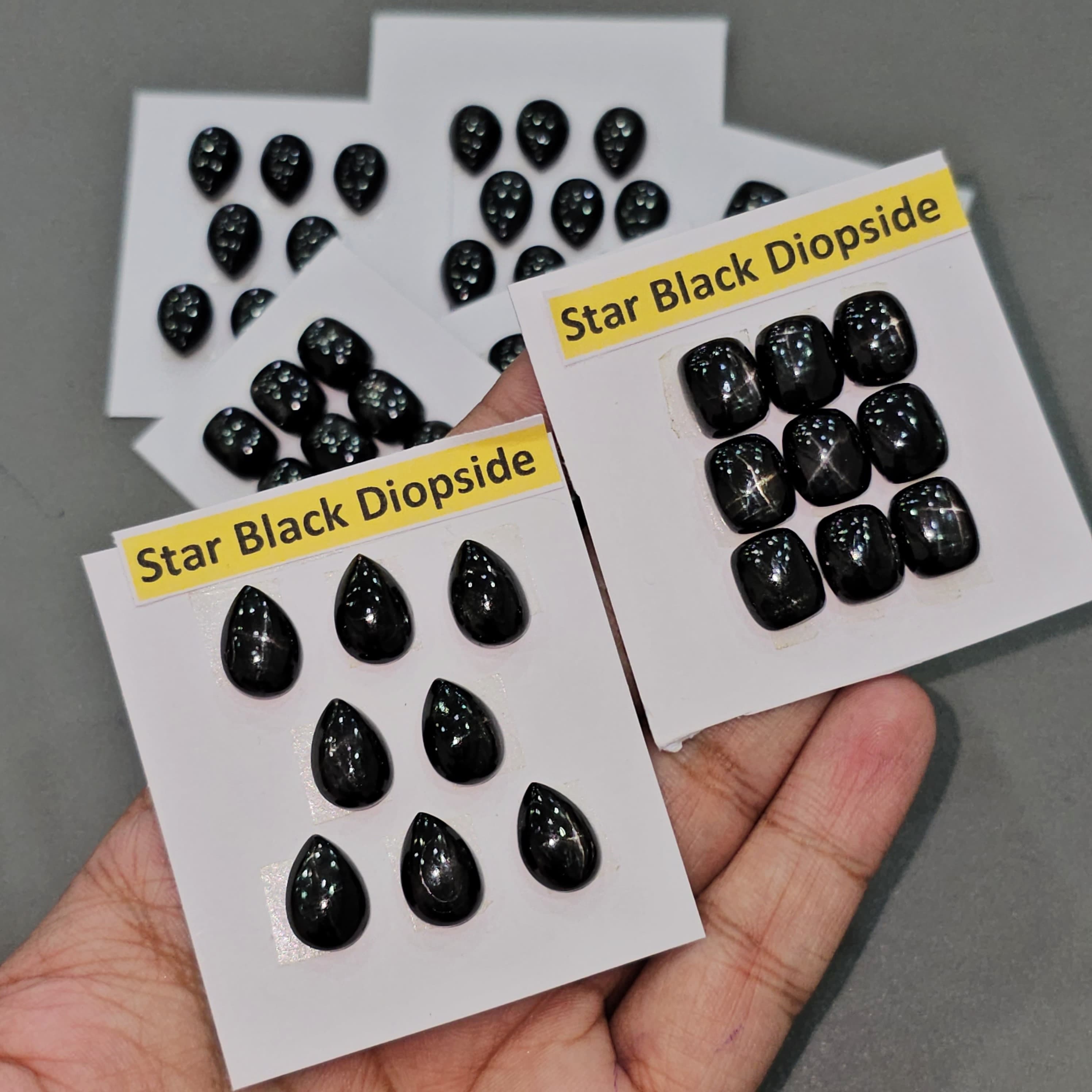 1Card Of Natural Chrome Diopside Star Cabochon | Polished Gemstone - The LabradoriteKing