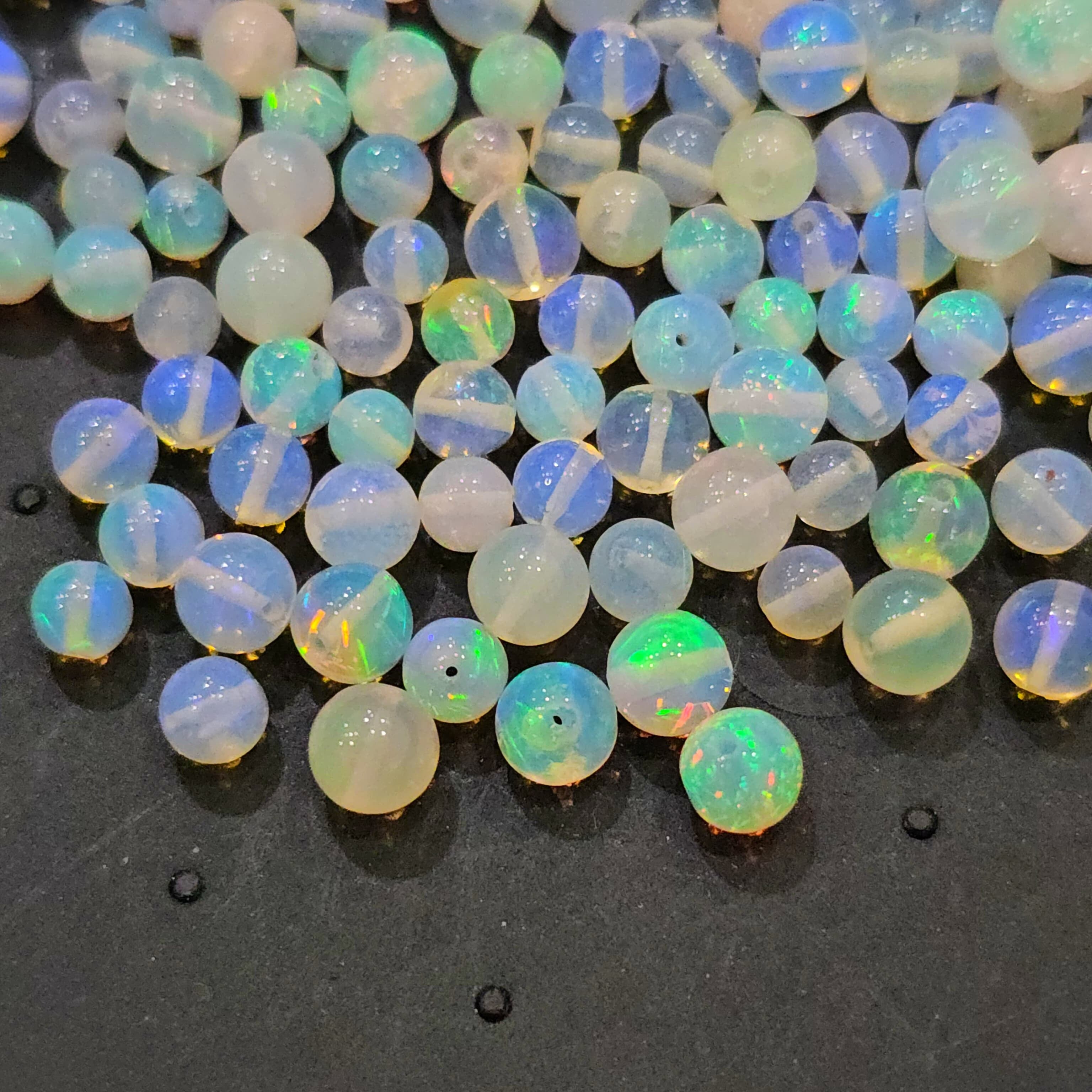 50 Cts Natural Opal Spheres | 120–140 Pieces Drilled | 3–5mm