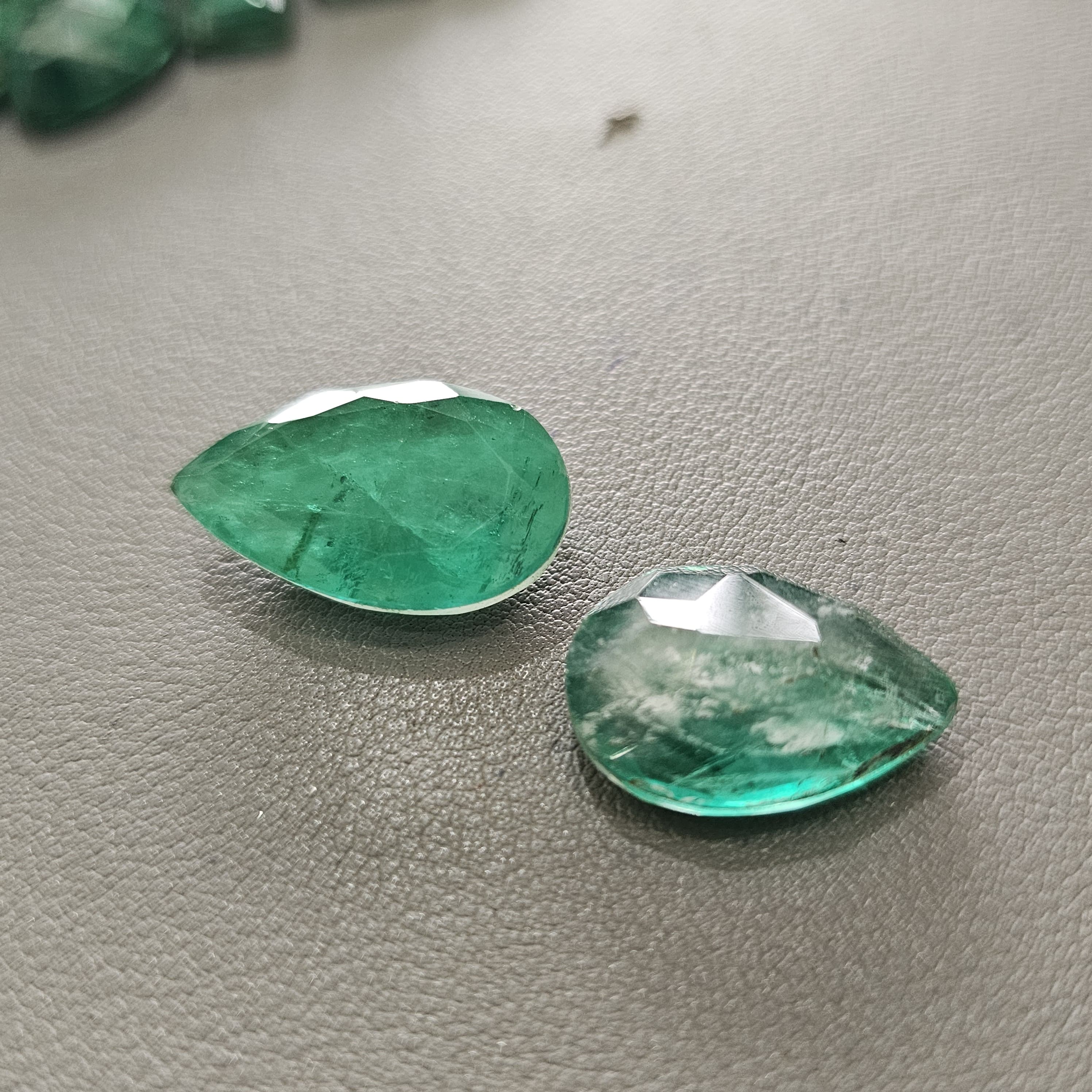 250 Carat scoop of Lab-Grown Emerald Doublet Faceted Gemstones | 10–30mm