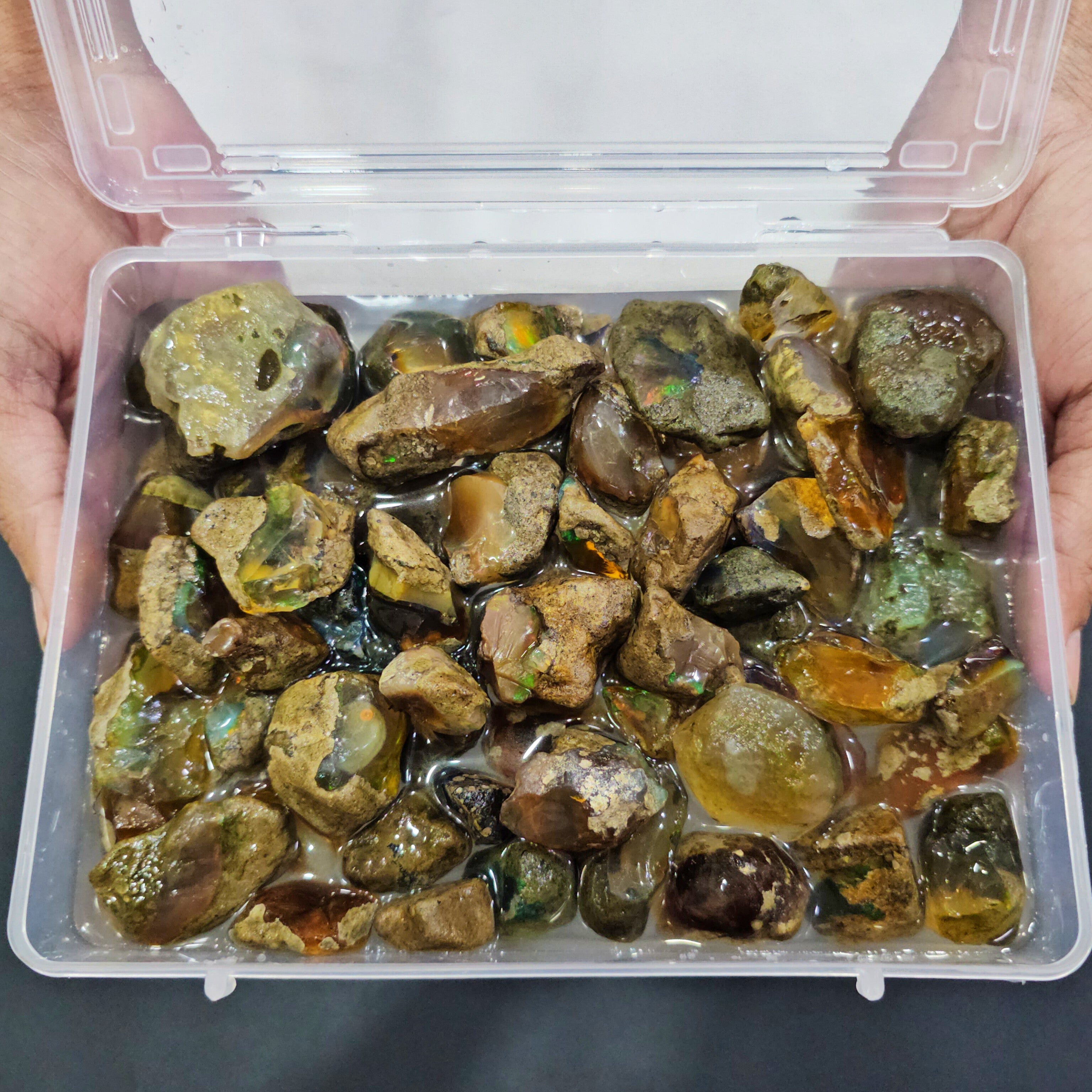 1Kg/ 500 gram of Natural Ethiopian Water Opal | Specimen Grade | All with play of colours