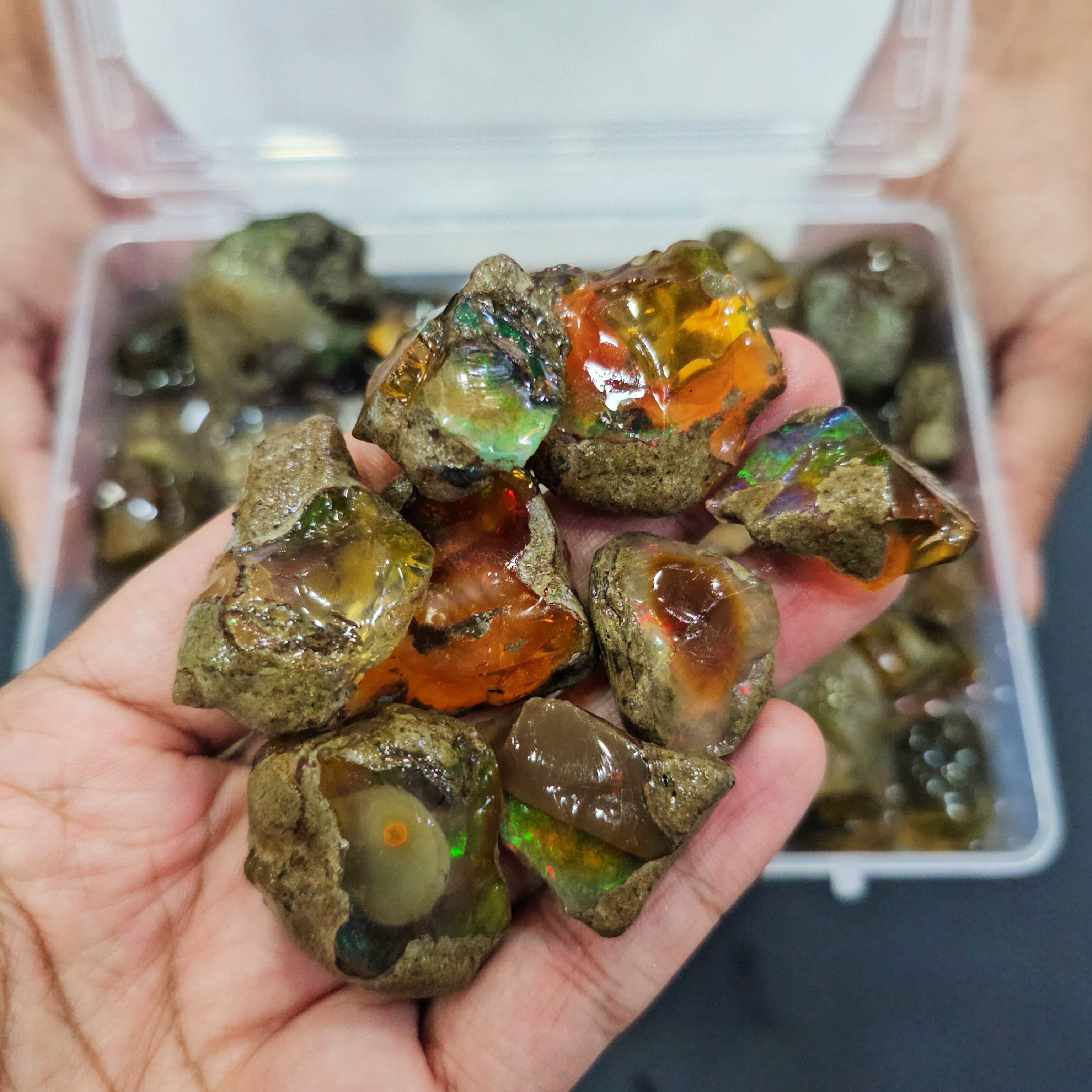 1Kg/ 500 gram of Natural Ethiopian Water Opal | Specimen Grade | All with play of colours