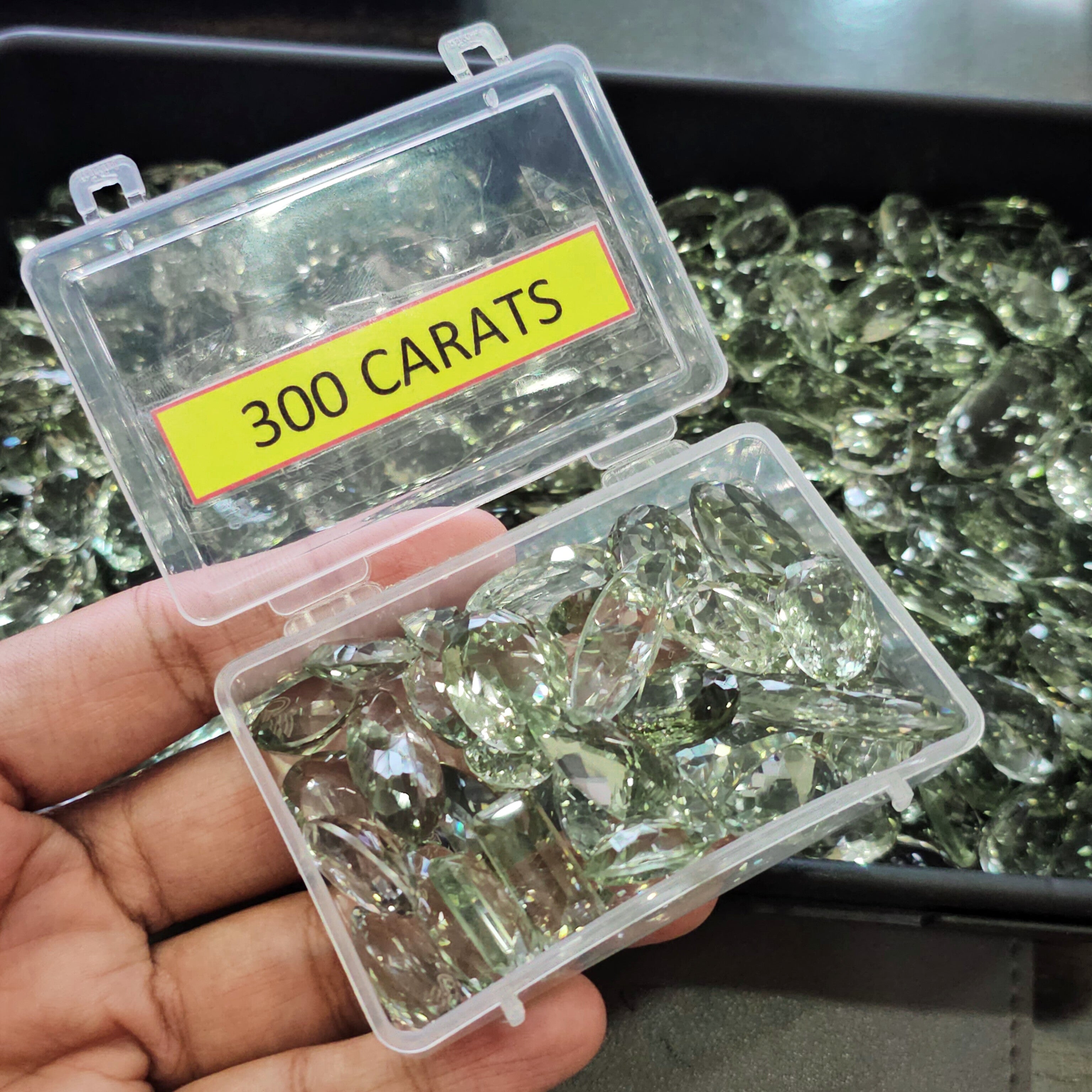 Week1: 300Cts Natural Prasiolite Faceted Gemstones | 15–30mm | 20–25 Pcs