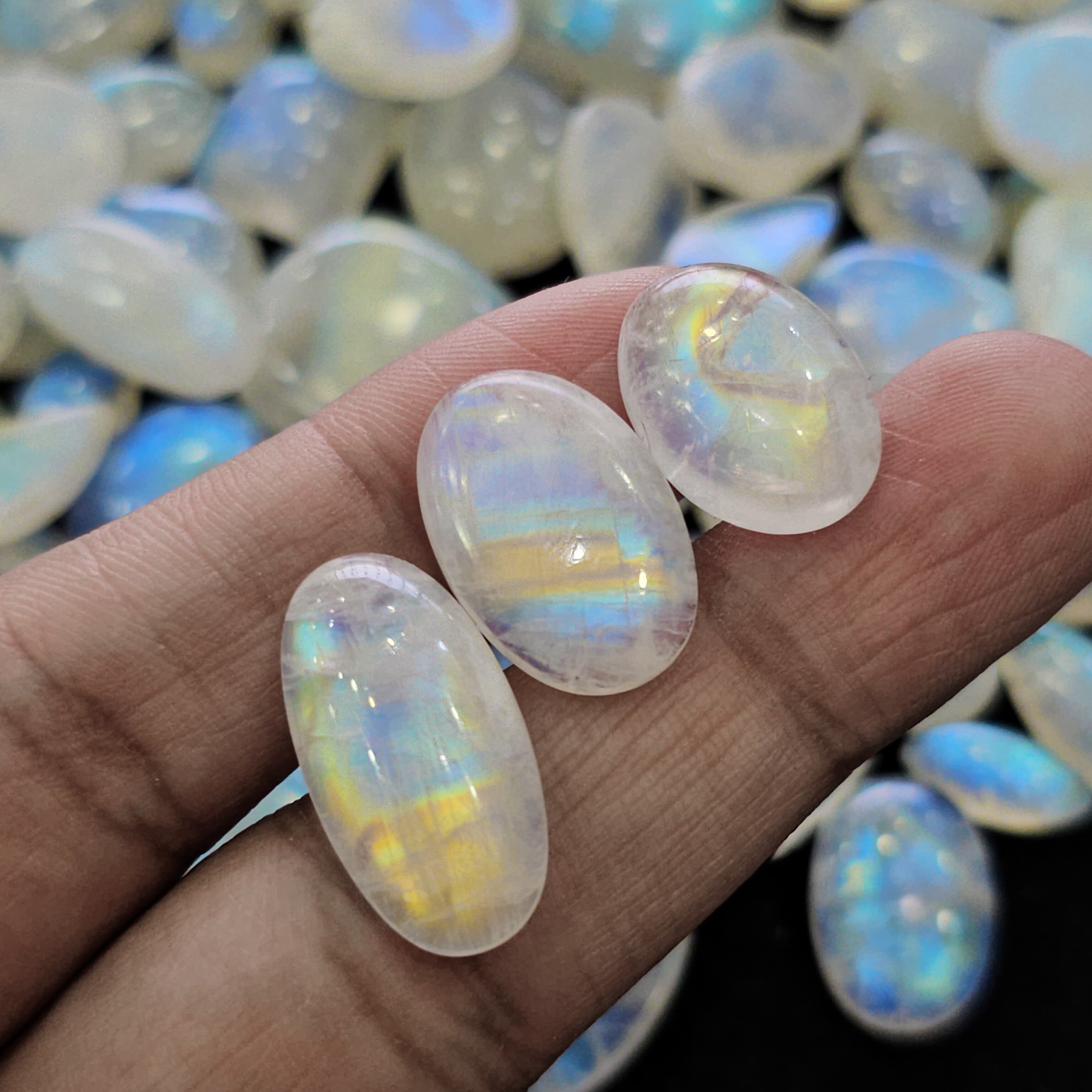 100 Grams of Rainbow Monstone | 10mm to 30mm sizss | 30 Pcs approx