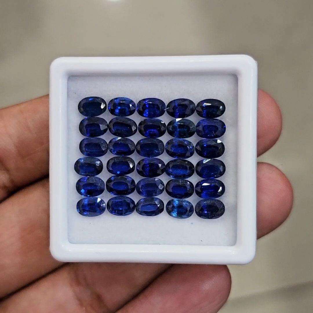 30pcs Of Natural Kyanite Faceted | 6x4mm| Oval - The LabradoriteKing