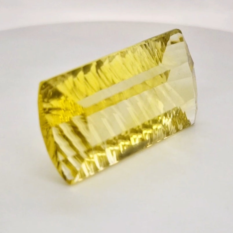 Natural Lemon Quartz Concave Cut | Shape: Rectangle | 40x20mm - The LabradoriteKing
