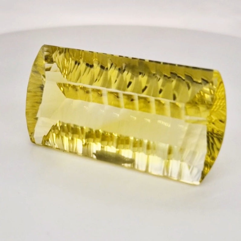Natural Lemon Quartz Concave Cut | Shape: Rectangle | 40x20mm - The LabradoriteKing