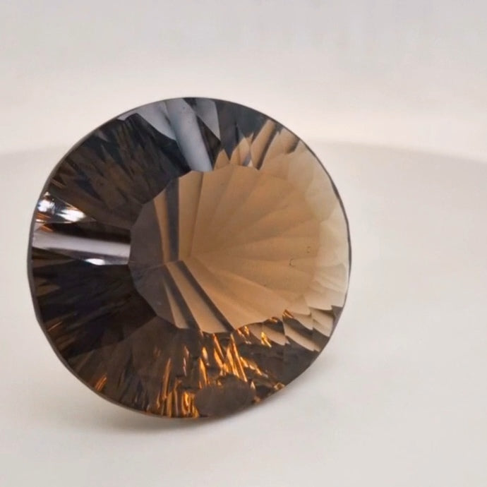 Natural Smoky Quartz Concave Cut | Shape: Oval | 34x29mm - The LabradoriteKing