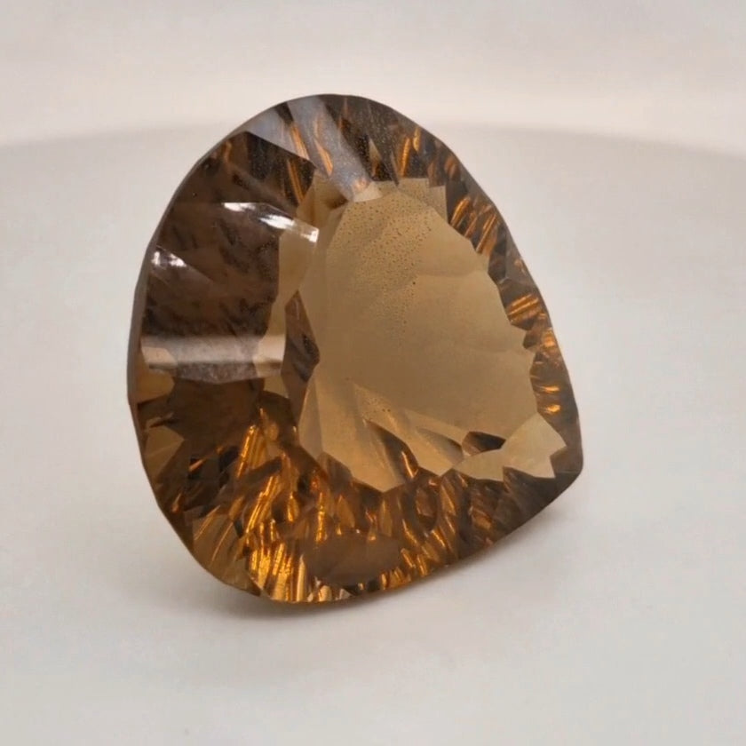 Natural Smoky Quartz Concave Cut | Shape: Teardrop | 30mm - The LabradoriteKing