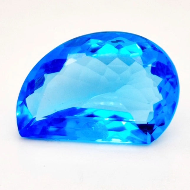 Natural Swiss Blue Topaz Faceted | Fancy | 20x13mm - The LabradoriteKing