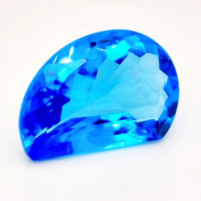 Natural Swiss Blue Topaz Faceted | Fancy | 20x13mm - The LabradoriteKing