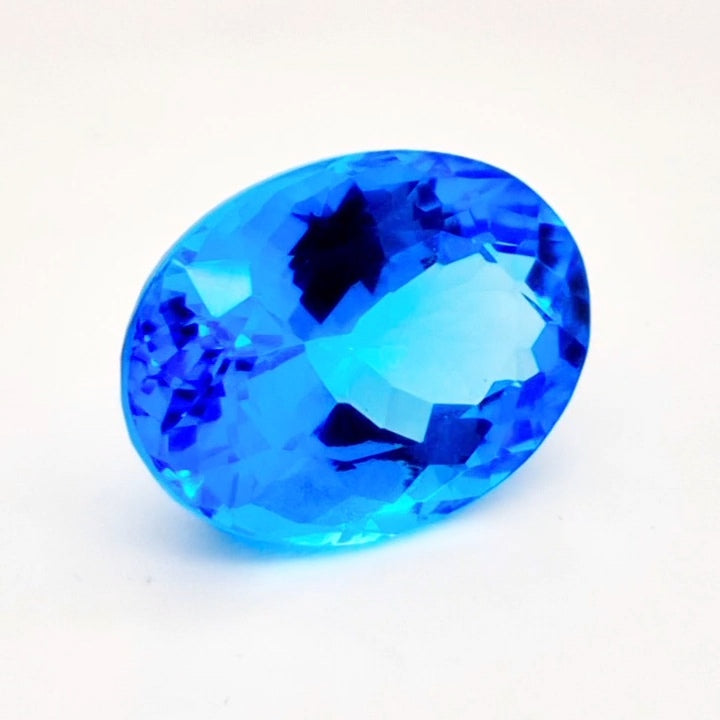 Natural Swiss Blue Topaz Faceted | Oval | 17x13mm - The LabradoriteKing