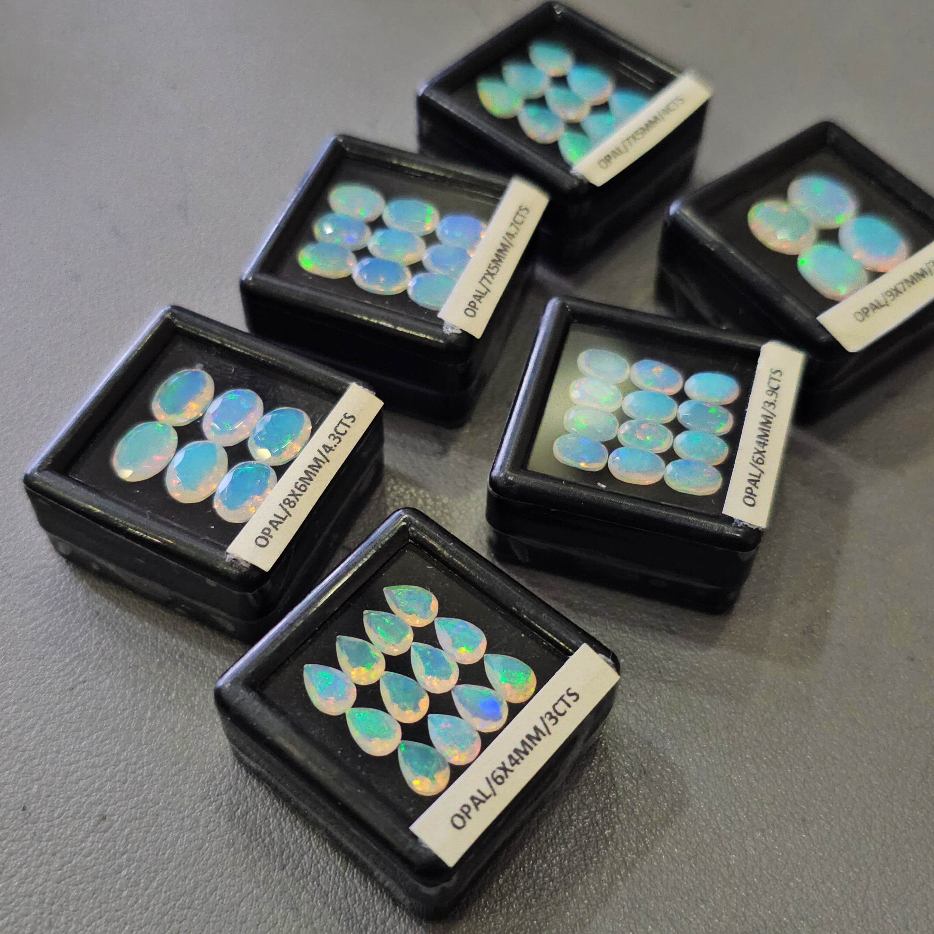 6 Box of Faceted Natural Opal | 6mm to 9mm | Comes with Box - The LabradoriteKing