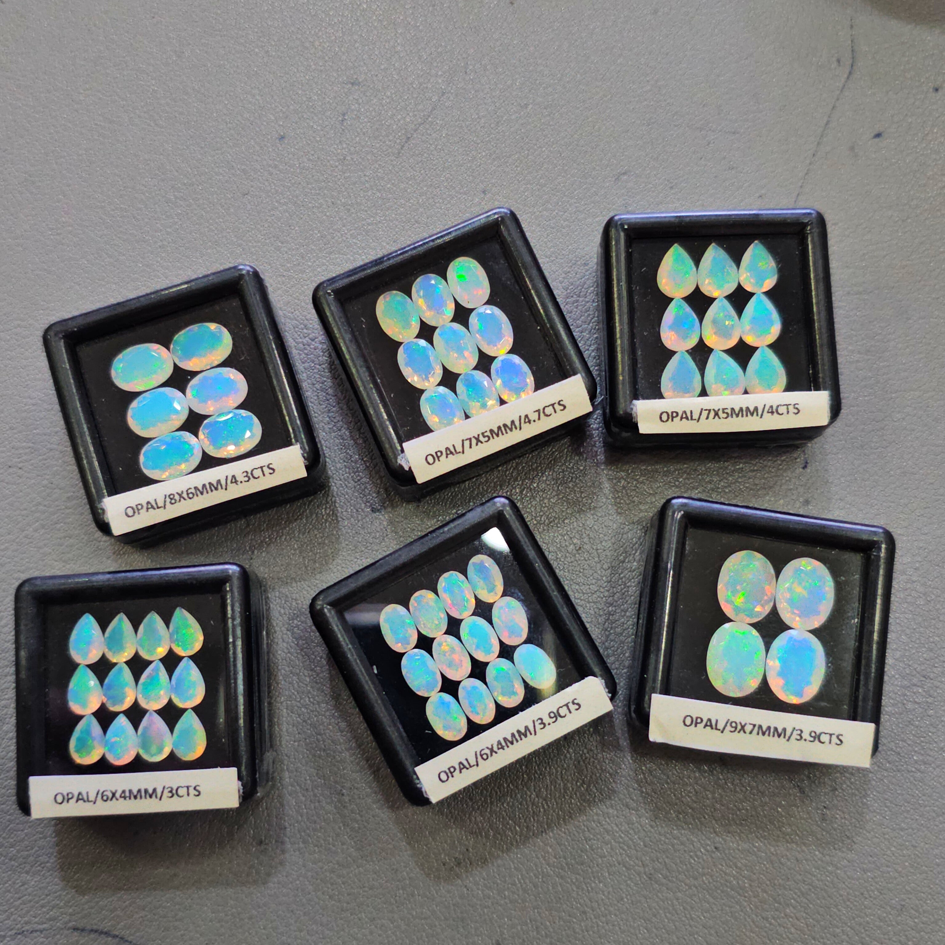 6 Box of Faceted Natural Opal | 6mm to 9mm | Comes with Box - The LabradoriteKing