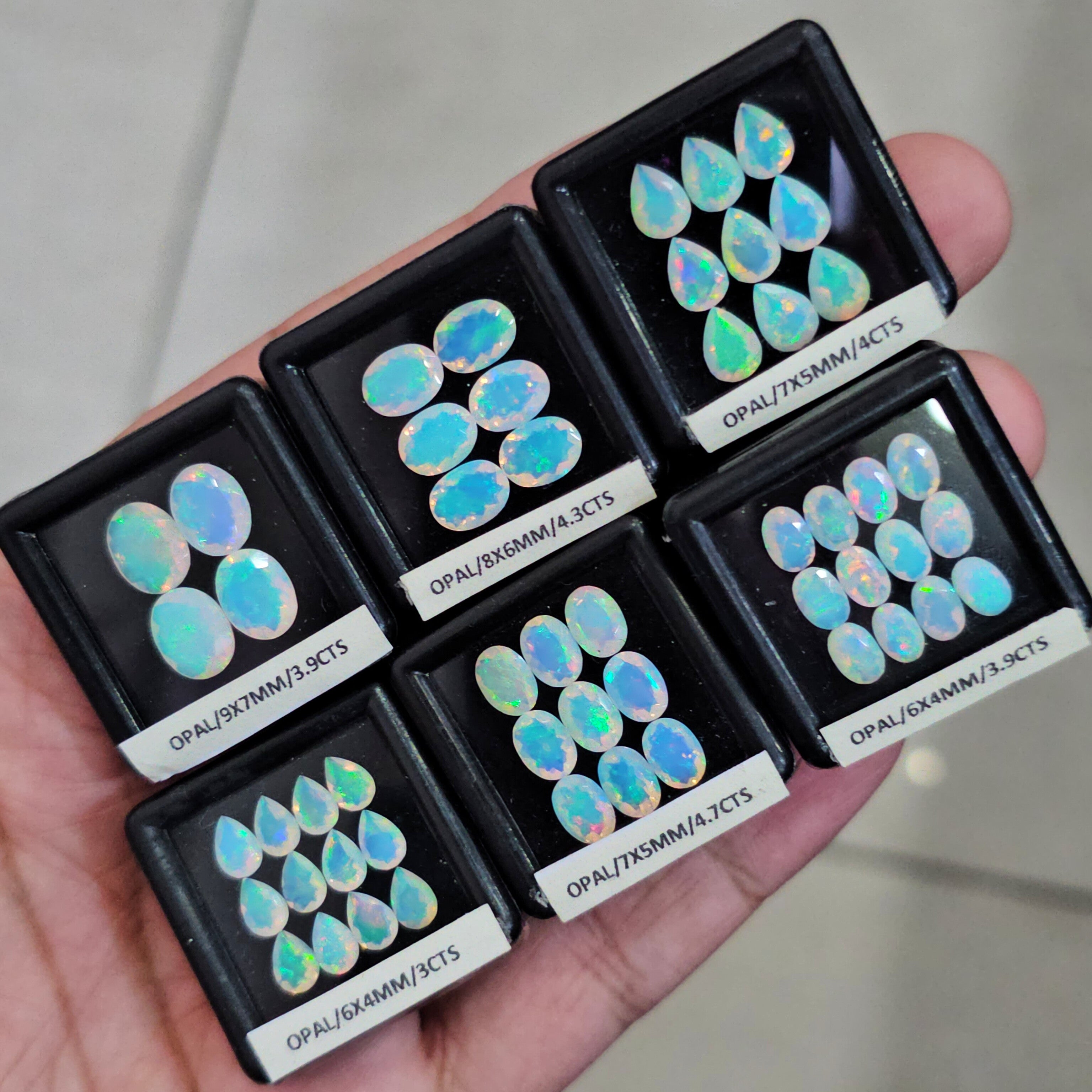 6 Box of Faceted Natural Opal | 6mm to 9mm | Comes with Box - The LabradoriteKing