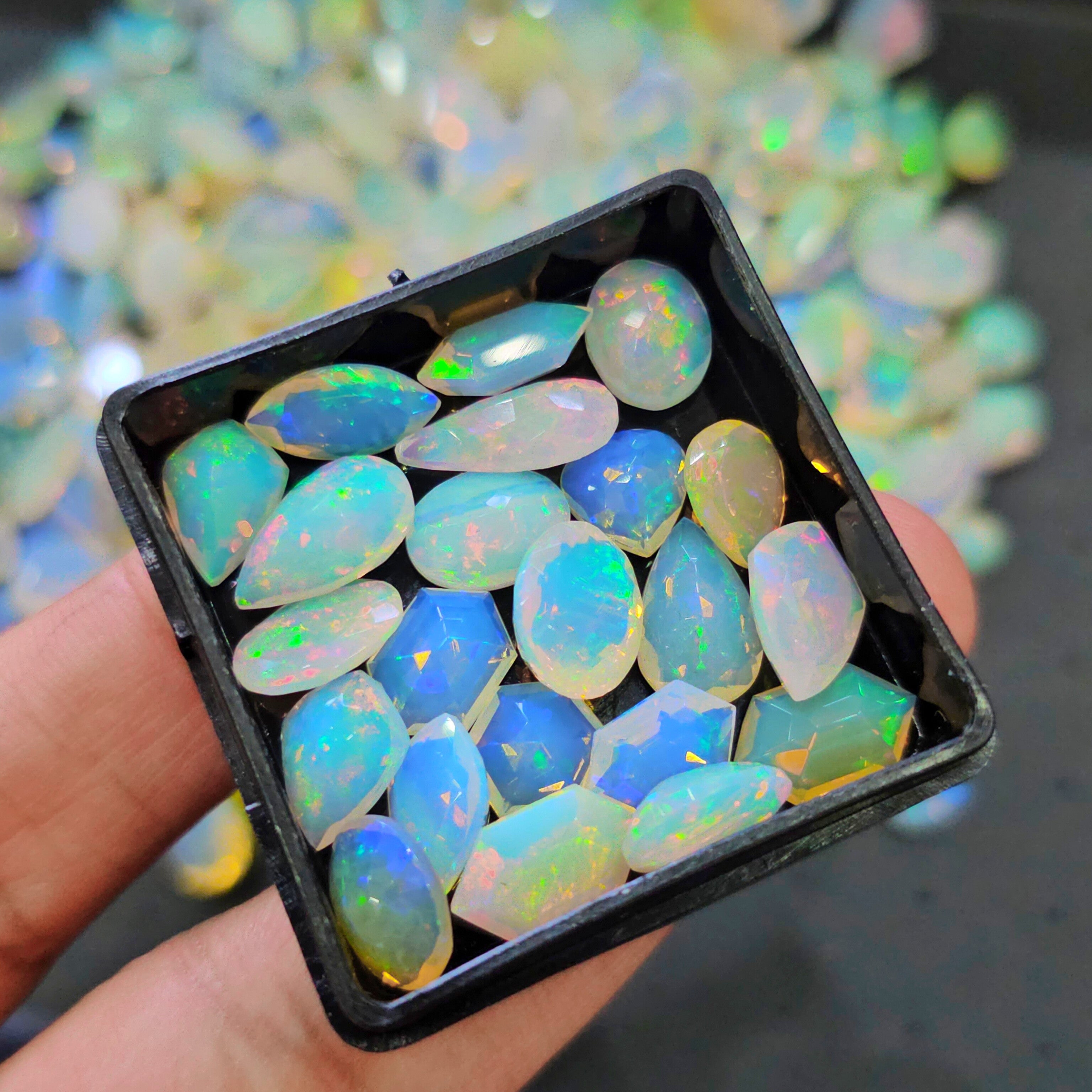 Wholesale Faceted Ethiopian Opals Scoop | Mix Fancy Shapes | 8-15mm - The LabradoriteKing