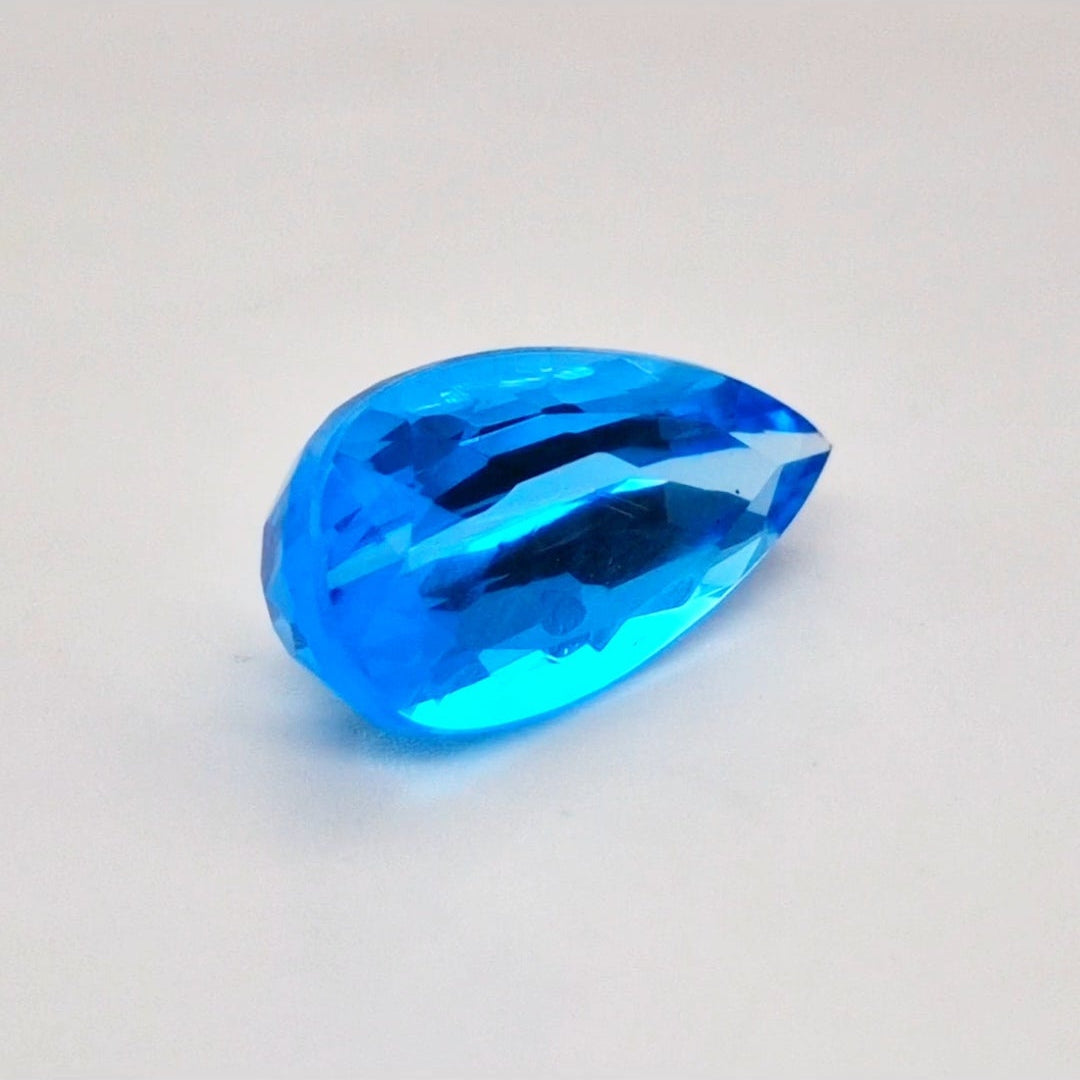 Natural Swiss Blue Topaz Faceted | Pear | 21x11mm - The LabradoriteKing