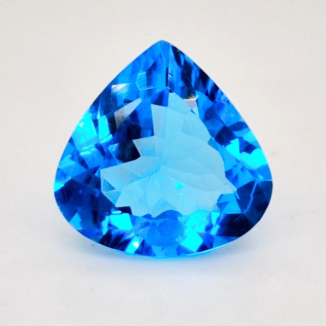 Natural Swiss Blue Topaz Faceted | Teardrop | 15mm - The LabradoriteKing