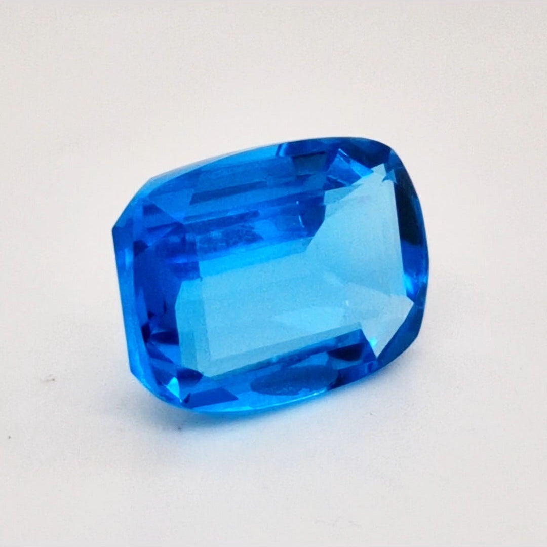Natural Swiss Blue Topaz Faceted | Rectangle | 15x11mm - The LabradoriteKing