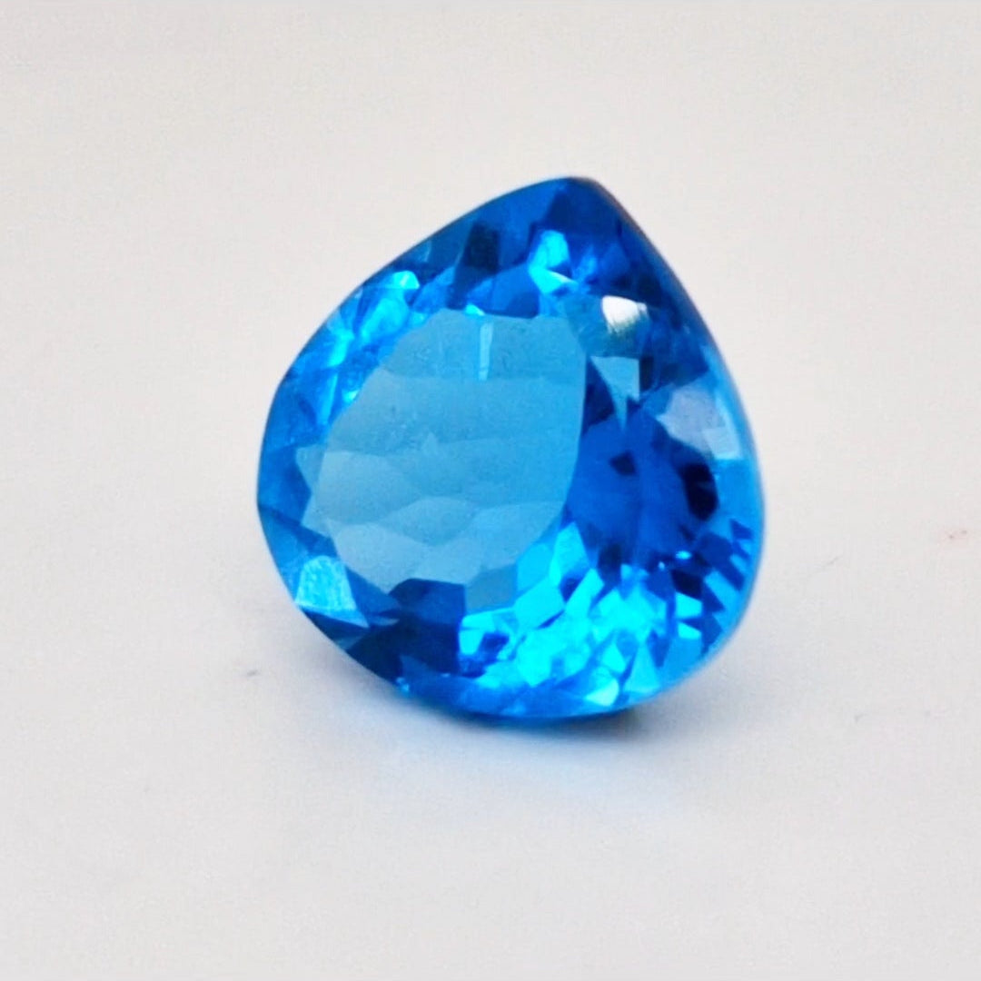 Natural Swiss Blue Topaz Faceted | Teardrop | 13mm - The LabradoriteKing