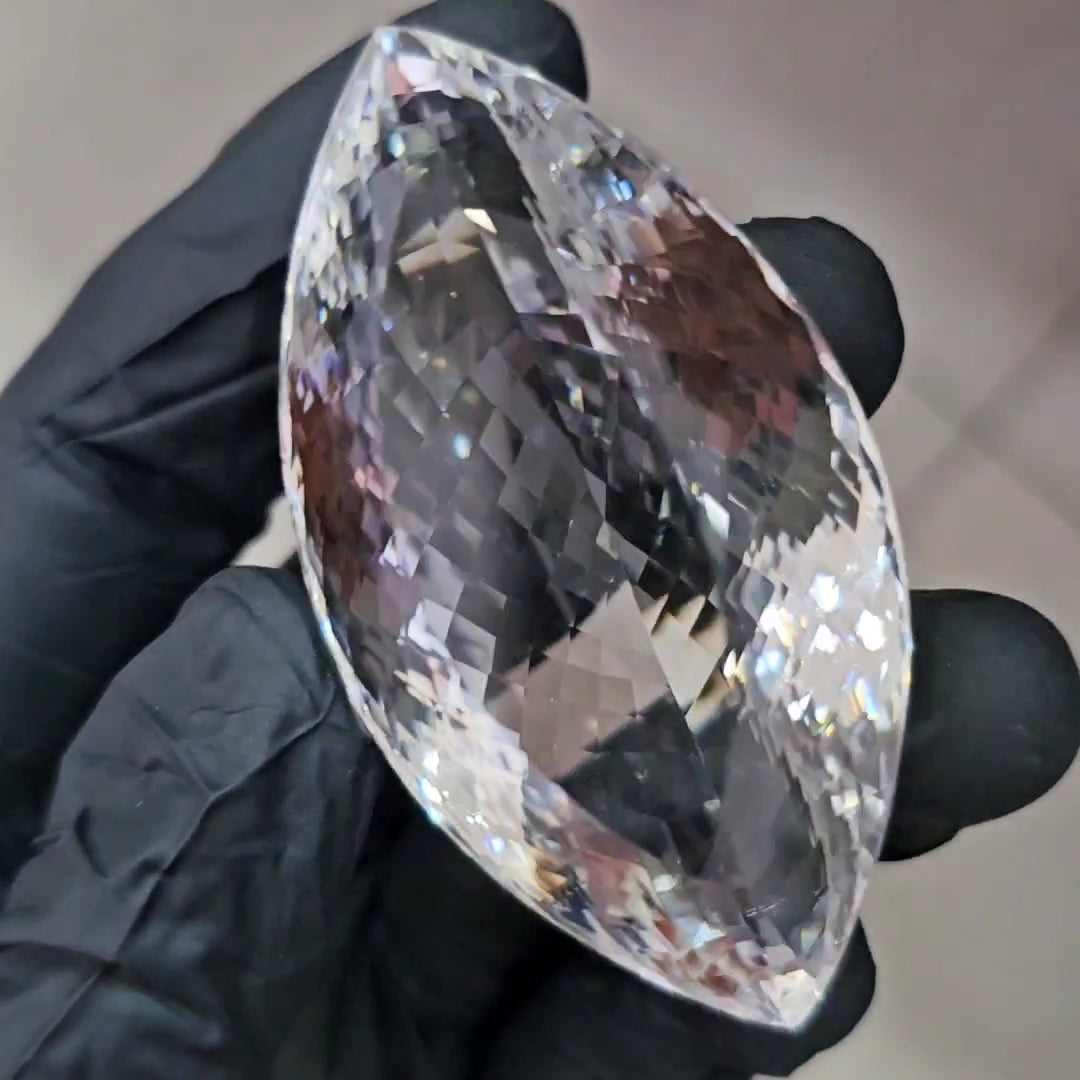335Cts | Natural Jambo Clear Quartz Faceted | Marquise | 64x35mm