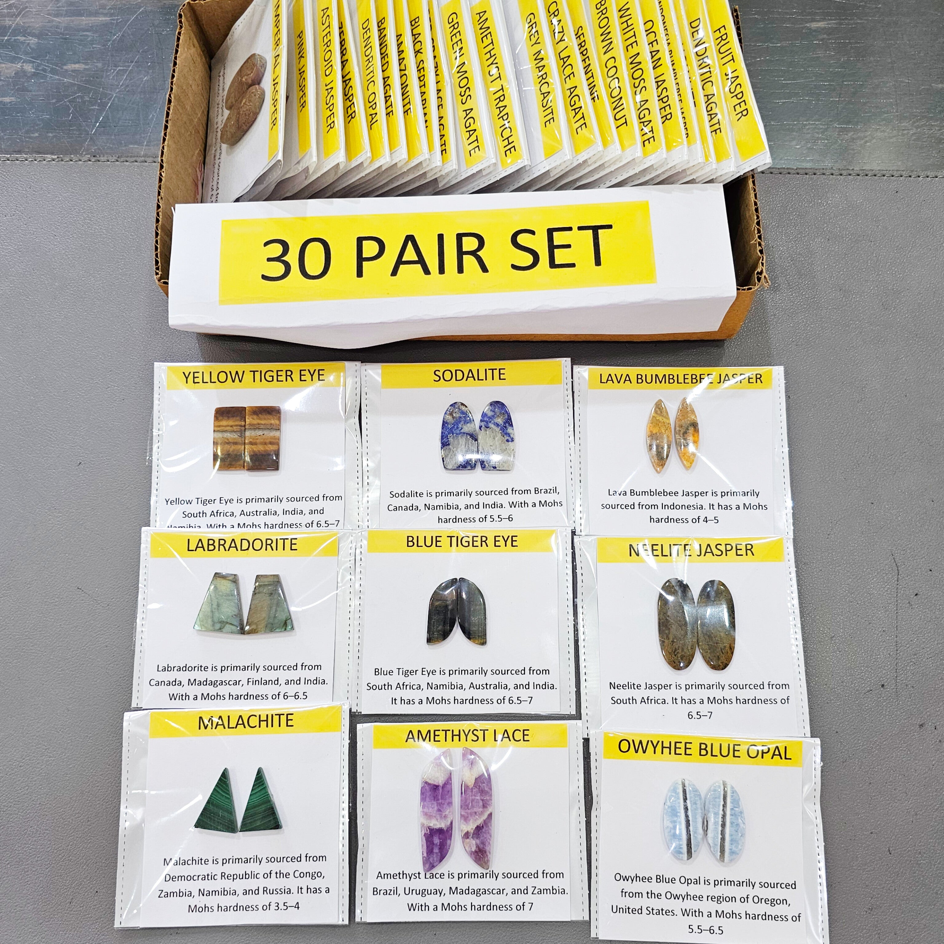 Pairs ultimate Gemstone set | 30 Unqiue Pairs with description