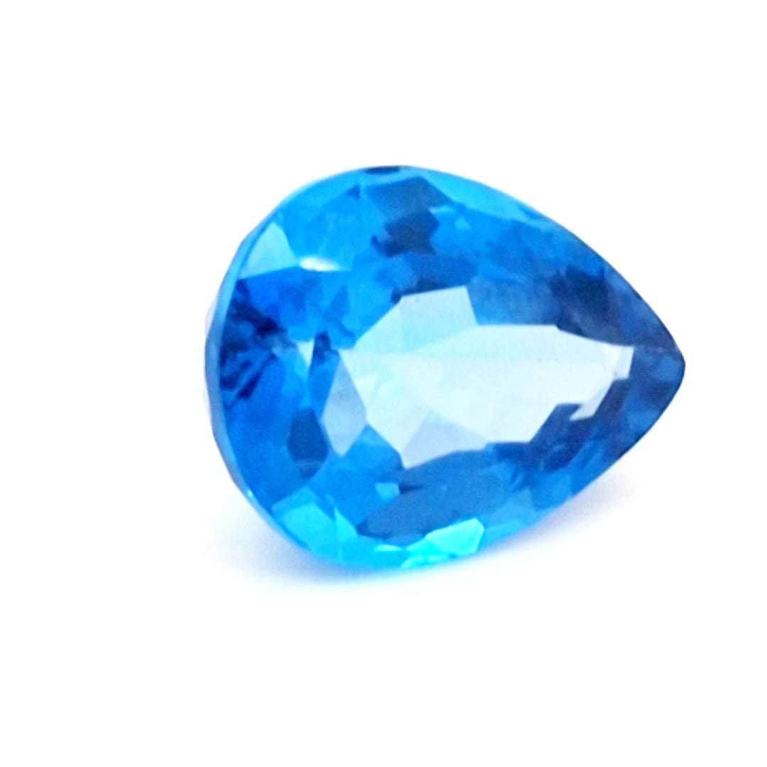 Natural Swiss Blue Topaz Faceted | Pear | 16x12mm