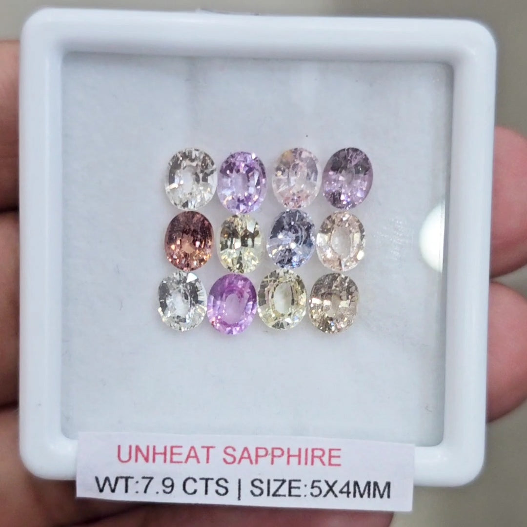 Box Of Natural Sri Lanka Unheated Sapphire | 5x4mm | Oval