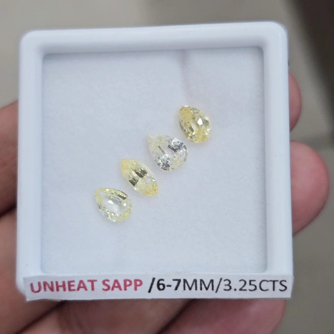 Box Of Natural Sri Lanka Unheated Sapphire | 6-7mm | Pear & Marquise