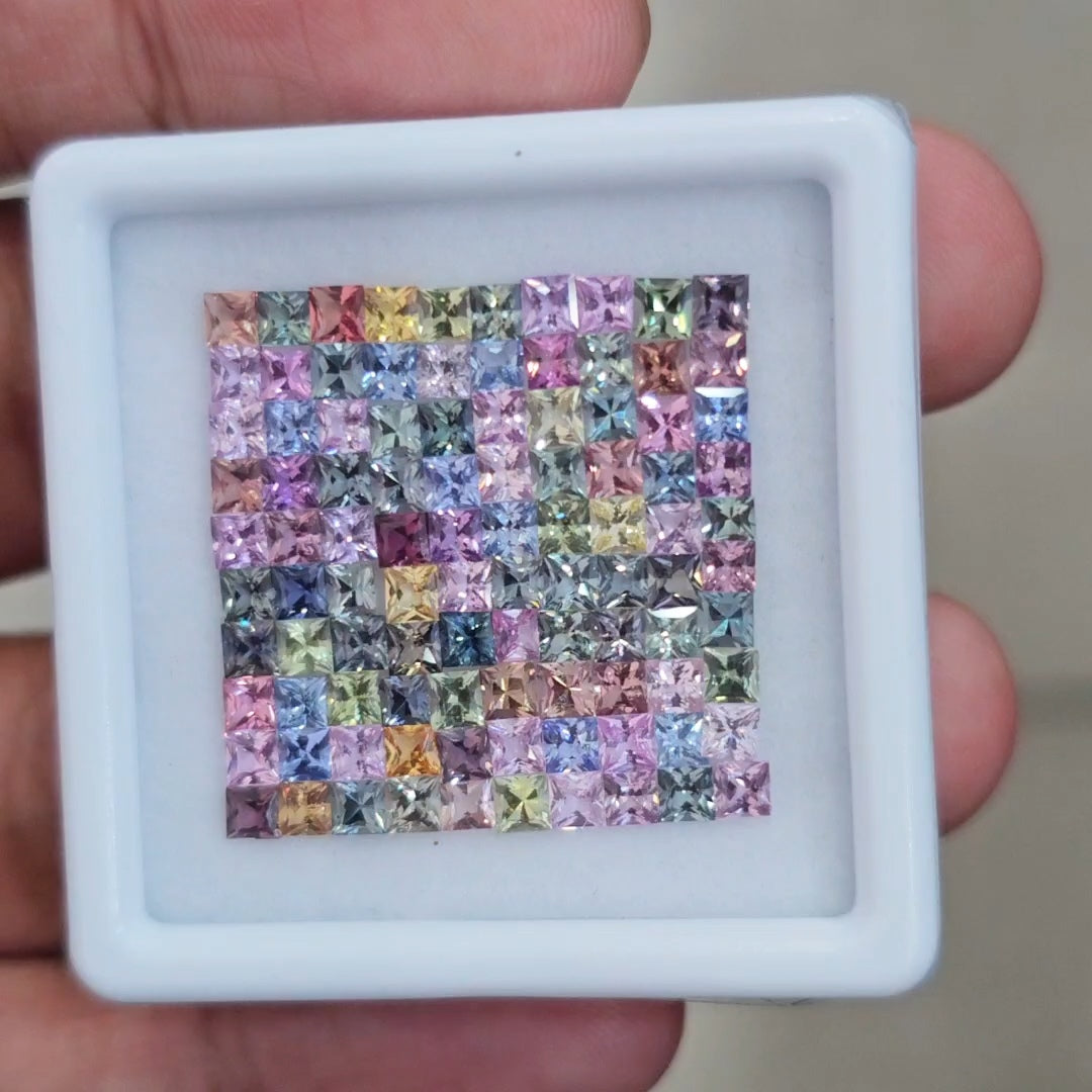 Box Of Natural Madagascar Unheated Sapphire | 2.5mm | Square
